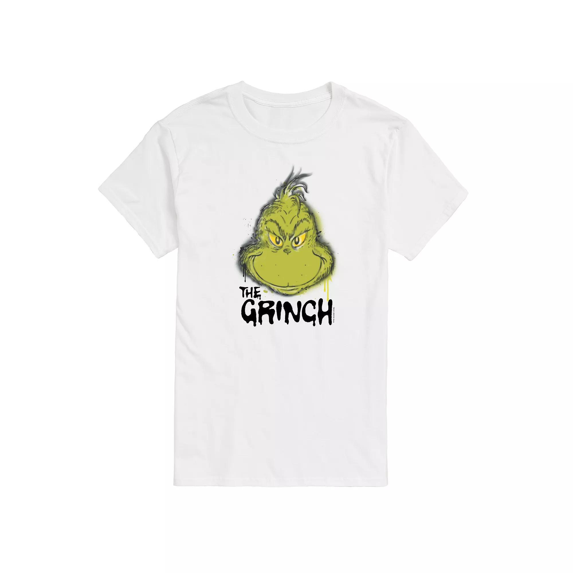 Big & Tall Dr. Seuss The Grinch Spray Paint Graphic Tee, Mens Product Image