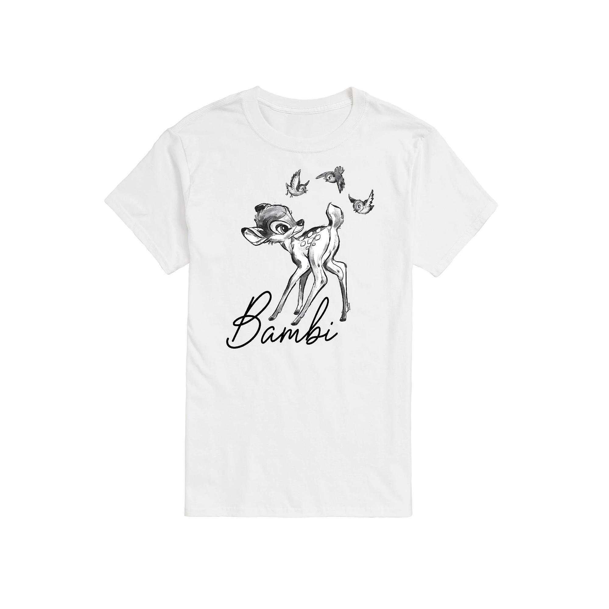 Disneys Bambi Big & Tall Watercolor Graphic Tee, Mens Product Image