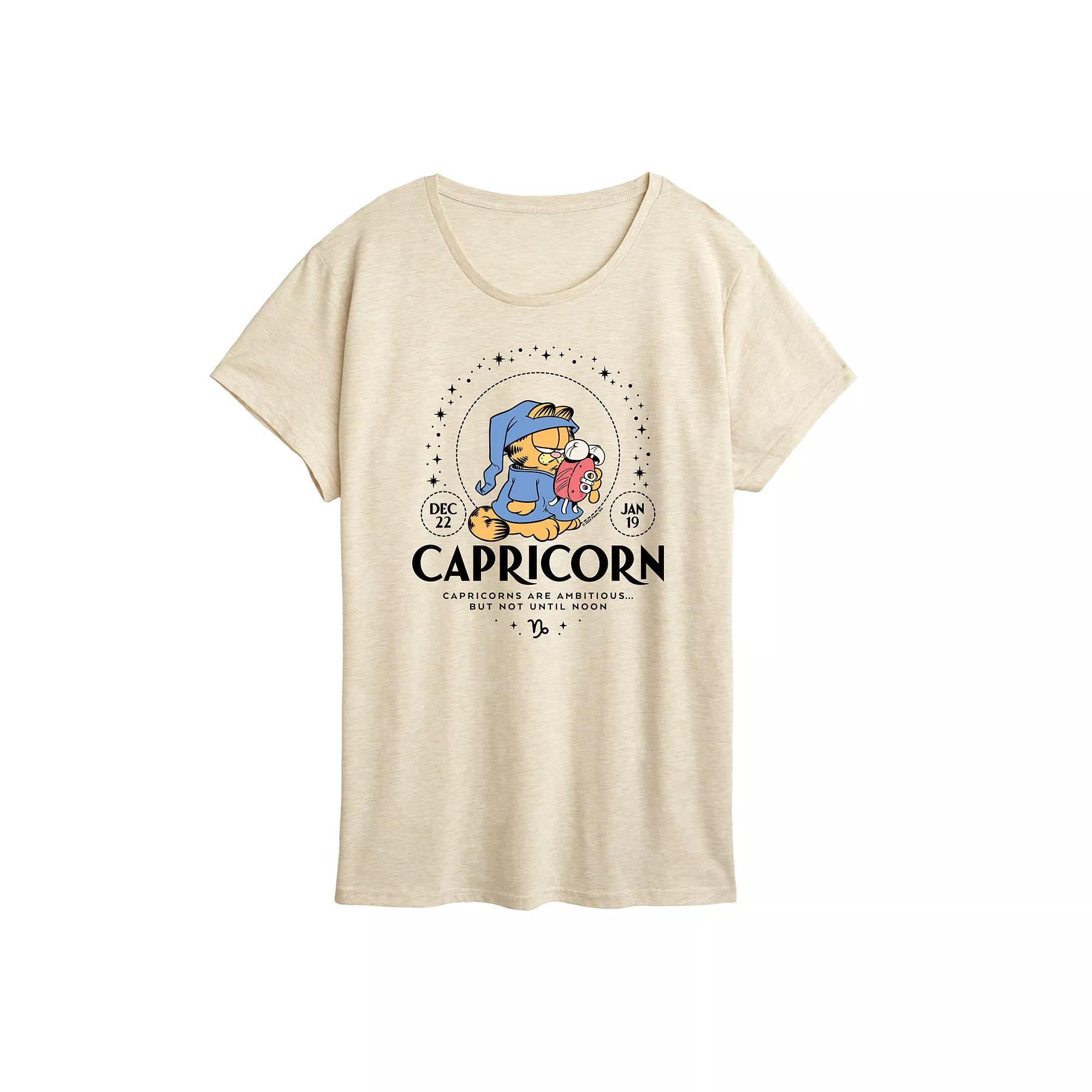 Womens Garfield Capricorn Graphic Tee Product Image