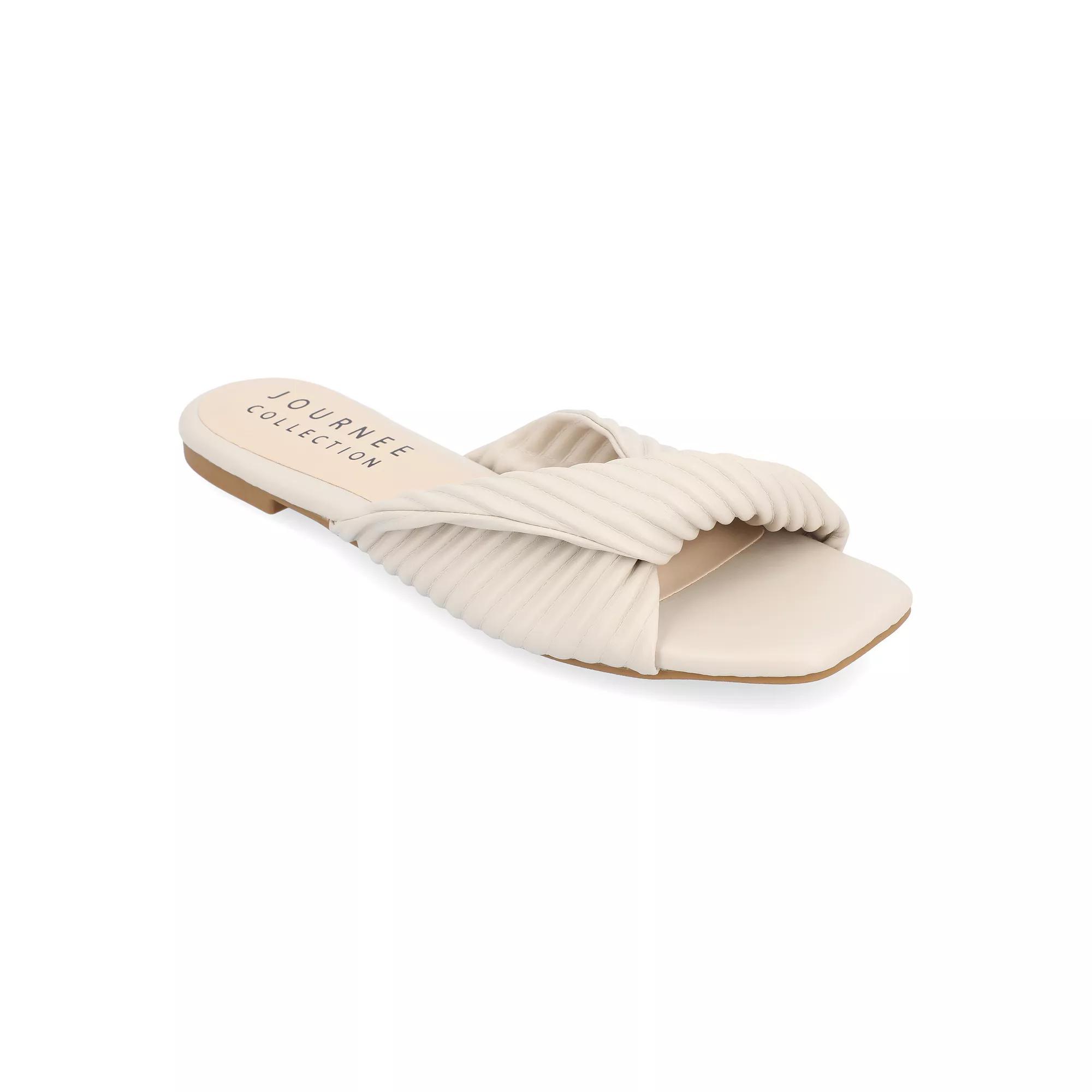 Journee Emalynn Tru Comfort Foam Womens Slide Sandals Brown Product Image