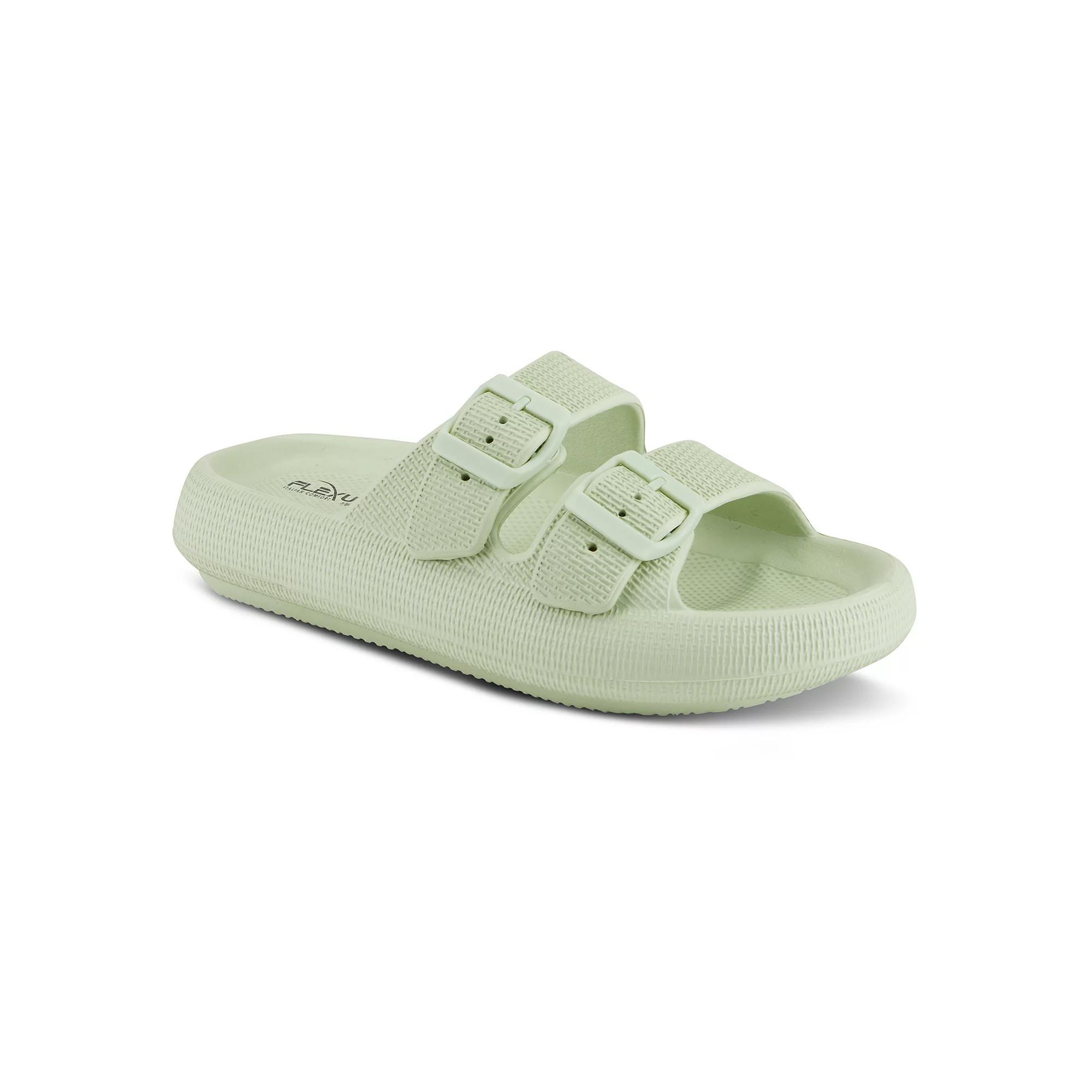 Flexus by Spring Step Bubbles Women's Slide Sandals, Size: 6, Light Green Product Image
