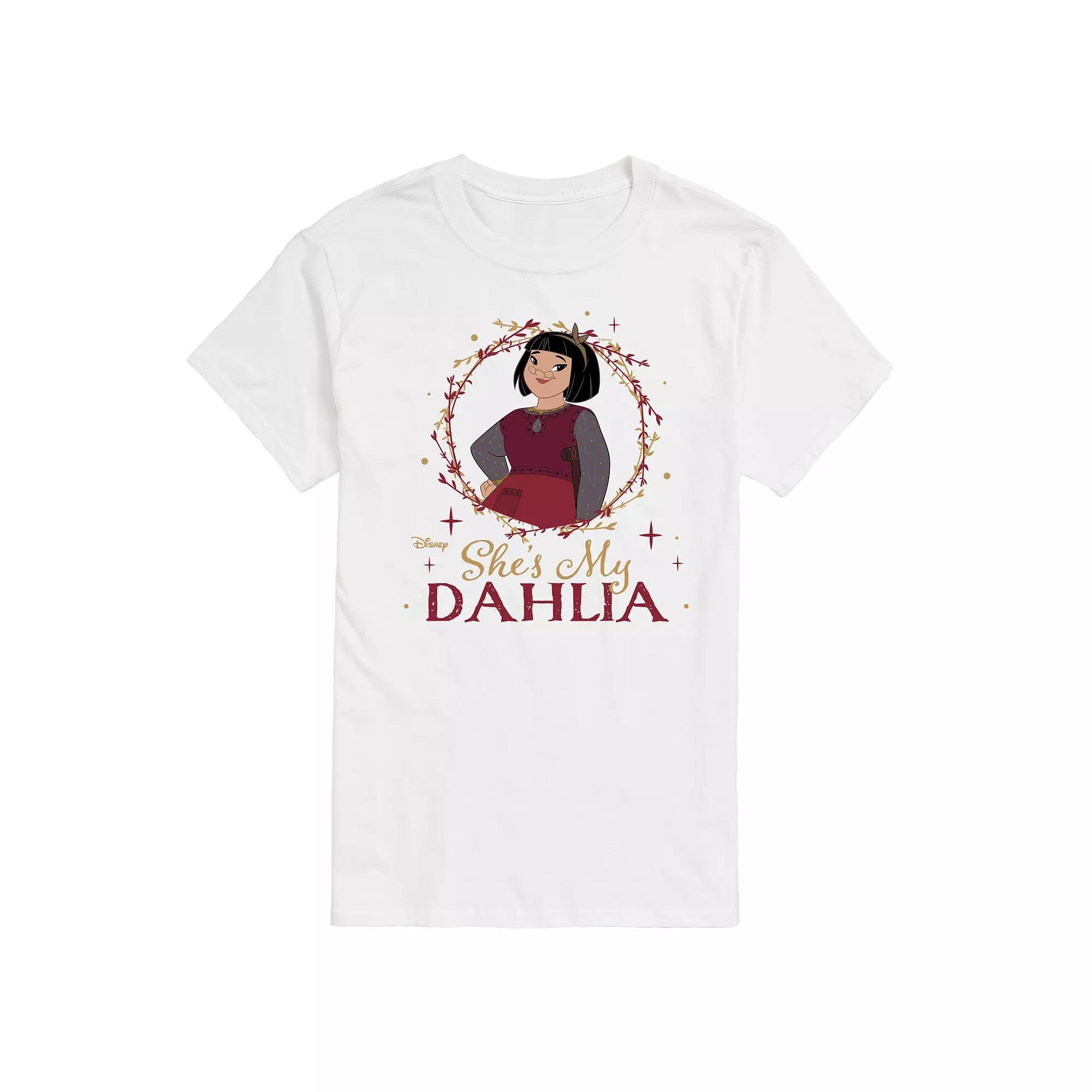 Disneys Wish Big & Tall Shes My Dahlia Graphic Tee, Mens Product Image