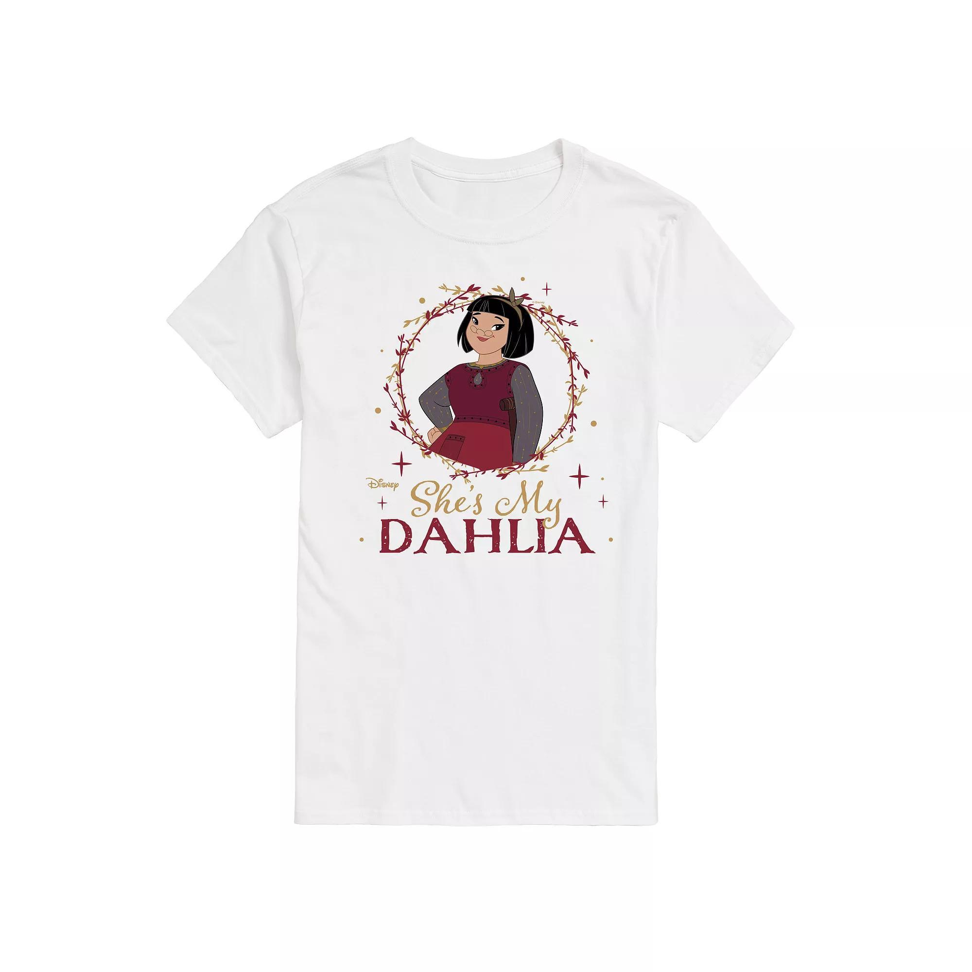 Disneys Wish Big & Tall Shes My Dahlia Graphic Tee, Mens Product Image