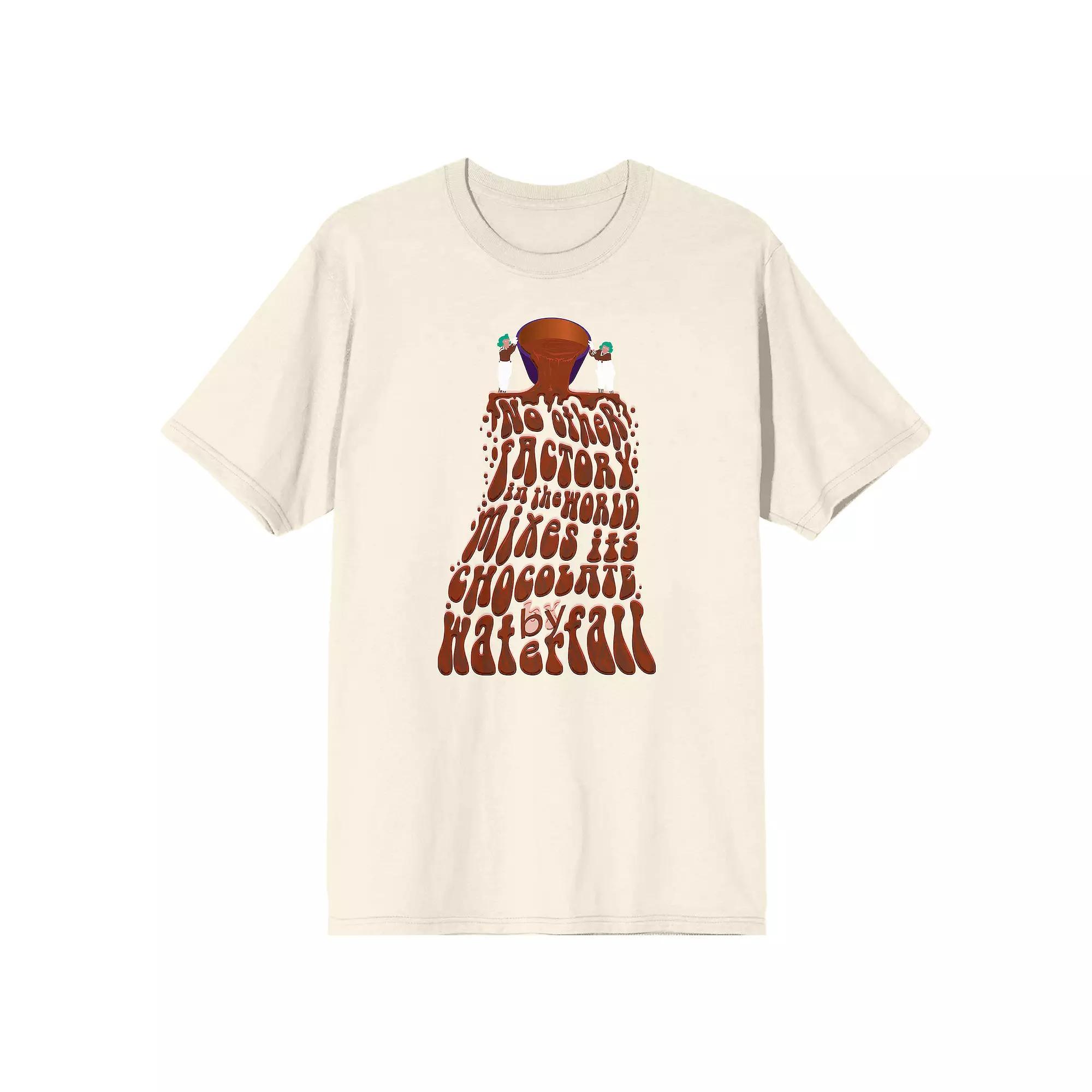 Men's Willy Wonka Waterfall Tee, Size: XL, White Product Image