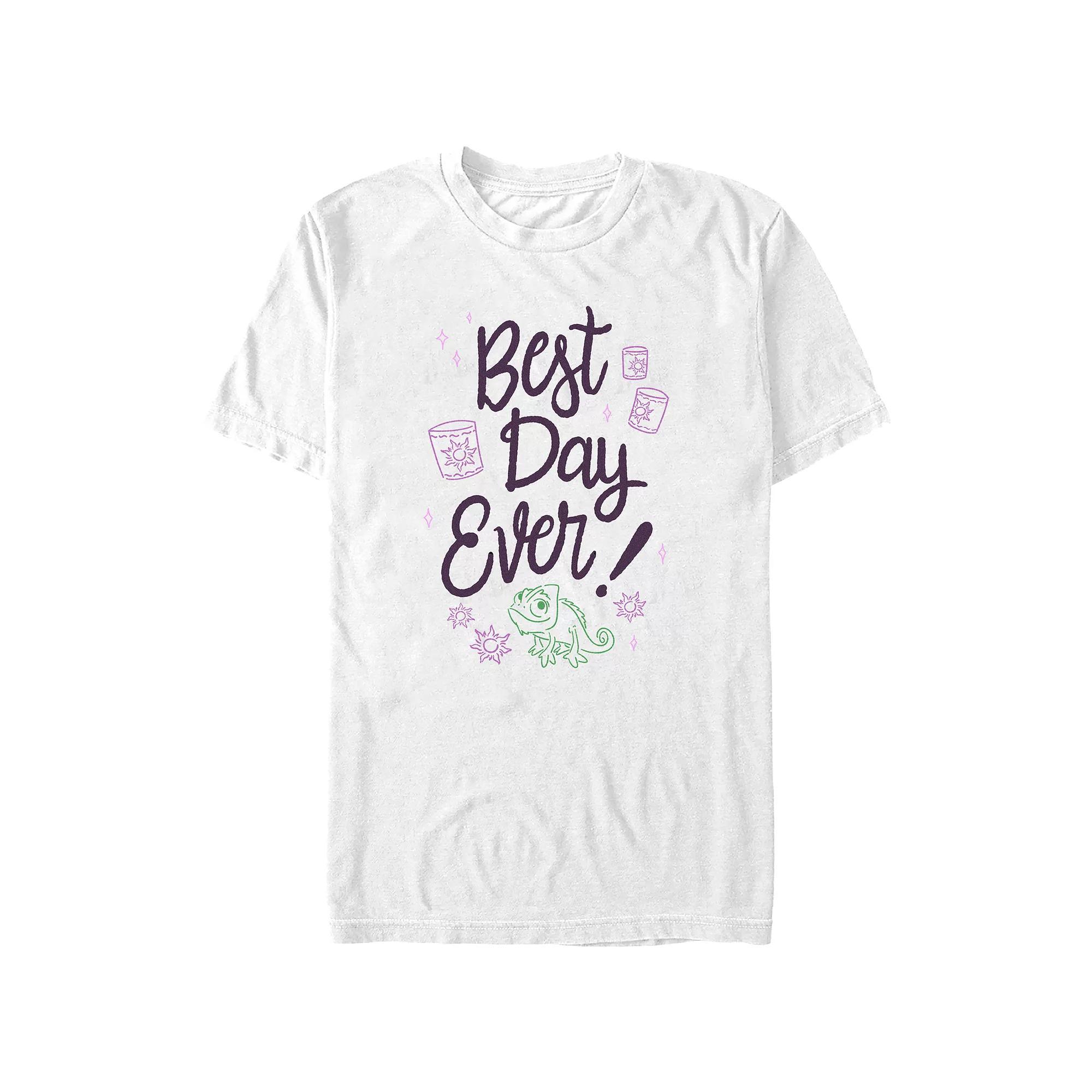 Disney's Tangled Pascal Best Day Ever Men's Graphic Tee, Size: Large, White Product Image