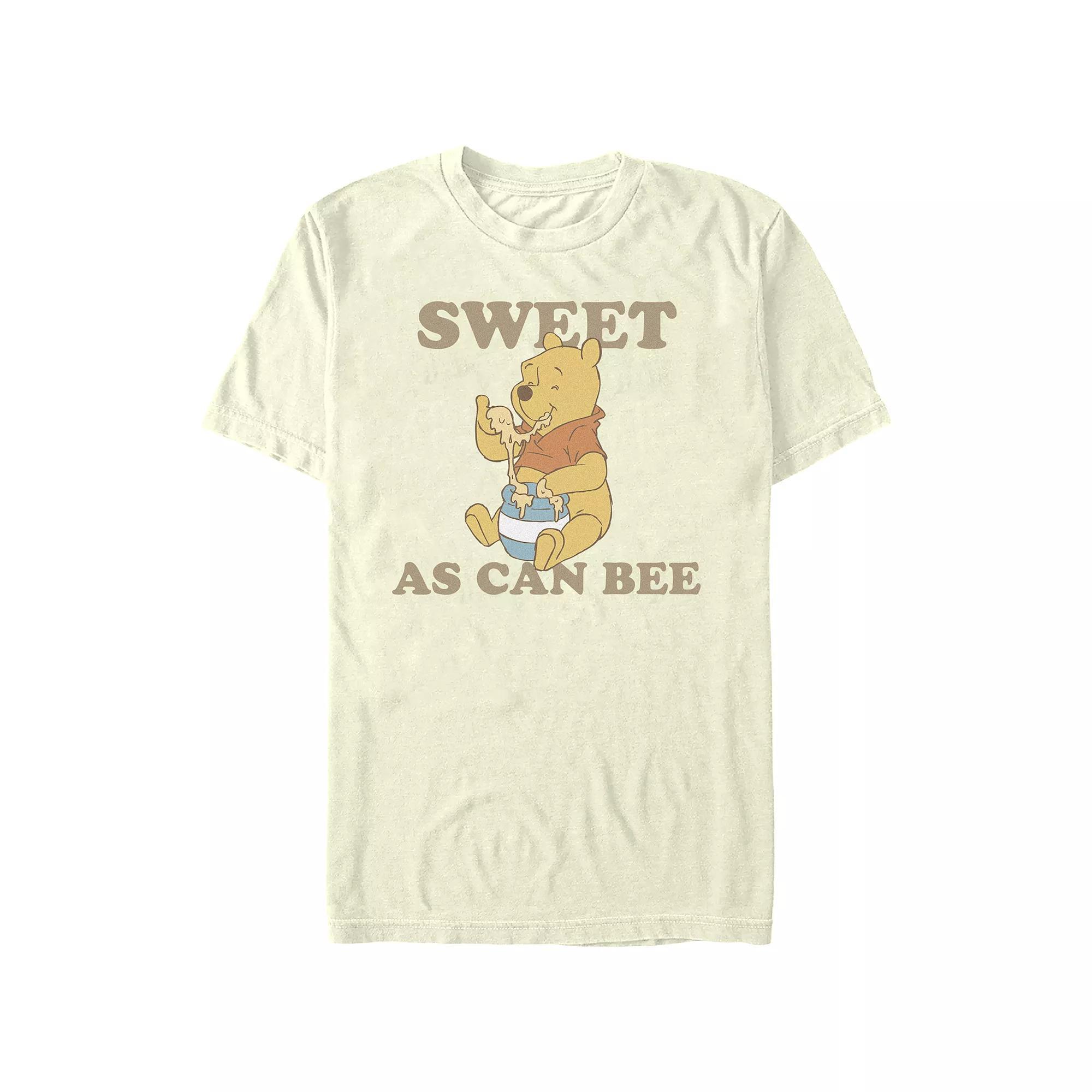 Disney's Winnie The Pooh Sweet As Can Bee Juniors' Boyfriend Graphic Tee, Women's, Size: Medium, Natural Product Image