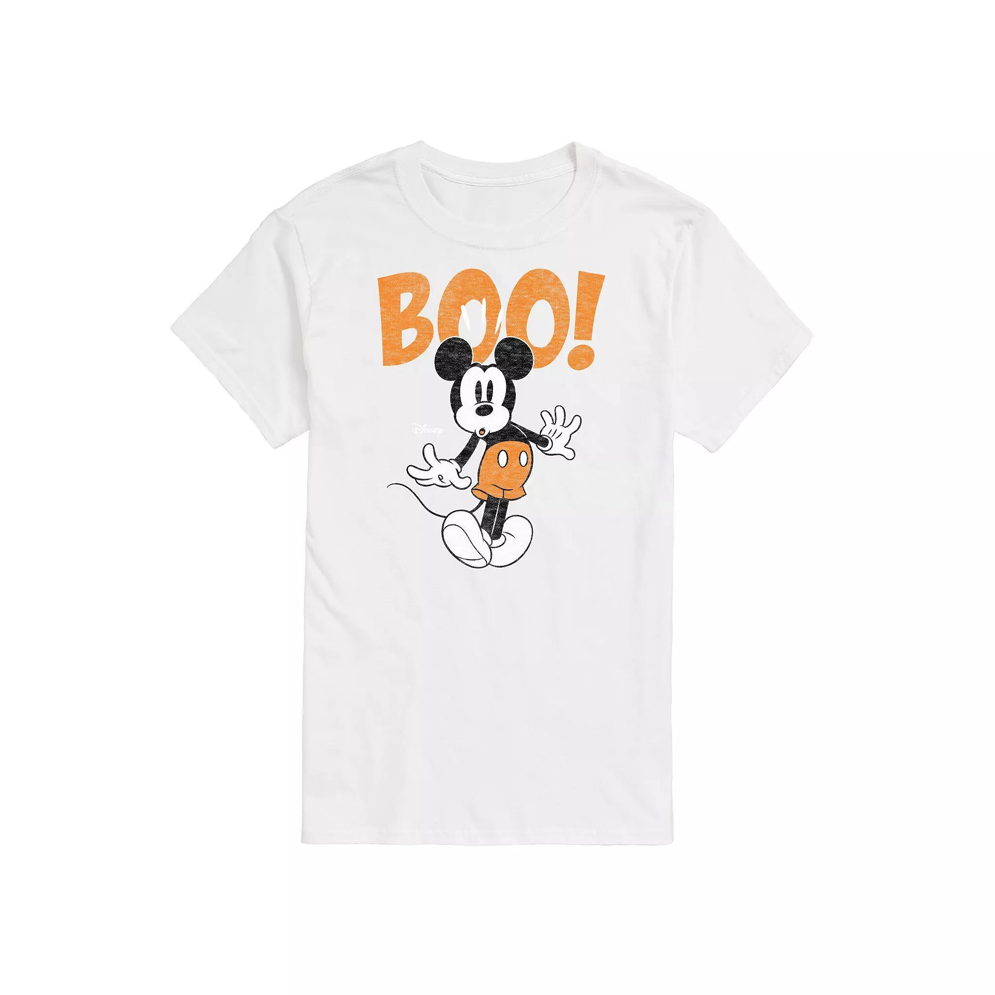 Disneys Mickey Mouse Mens Scared Boo Graphic Tee Product Image