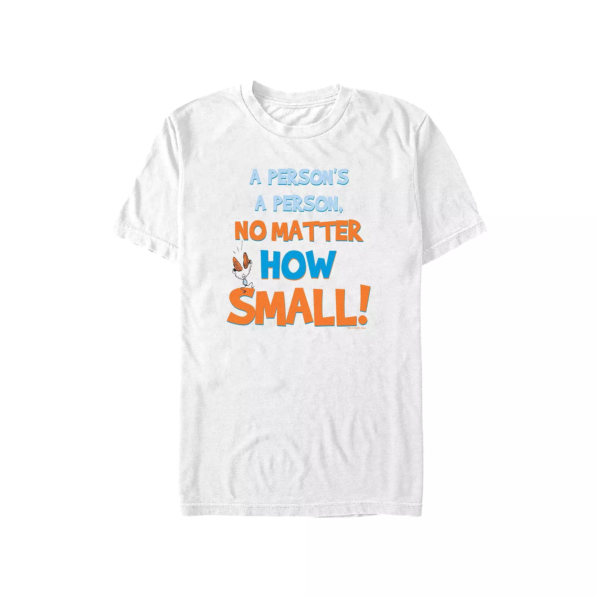 Men's Dr. Seuss A Person's A Person, No Matter How Small Graphic Tee, Size: Medium, White Product Image