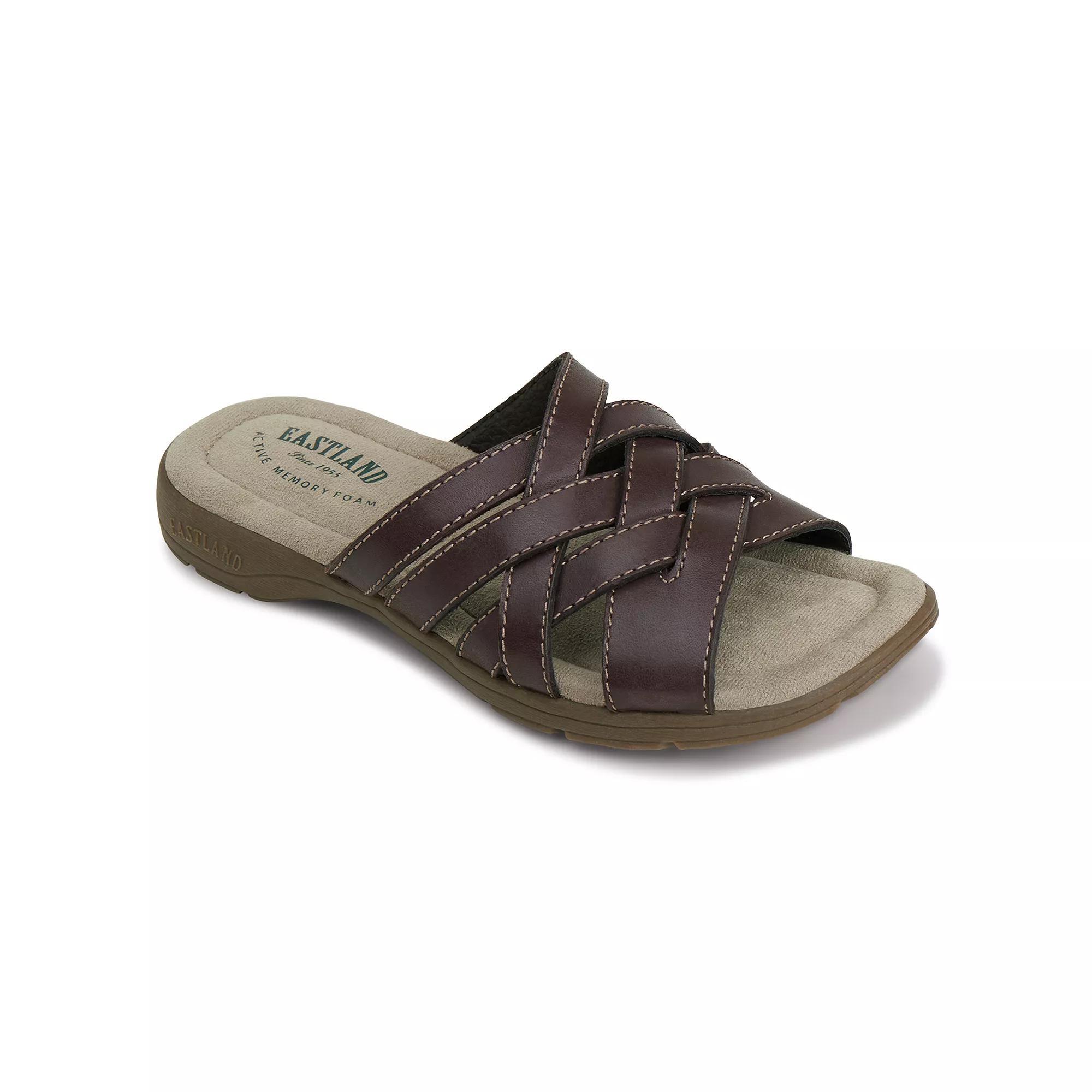 Eastland Hazel Womens Leather Slide Sandals Blue Product Image