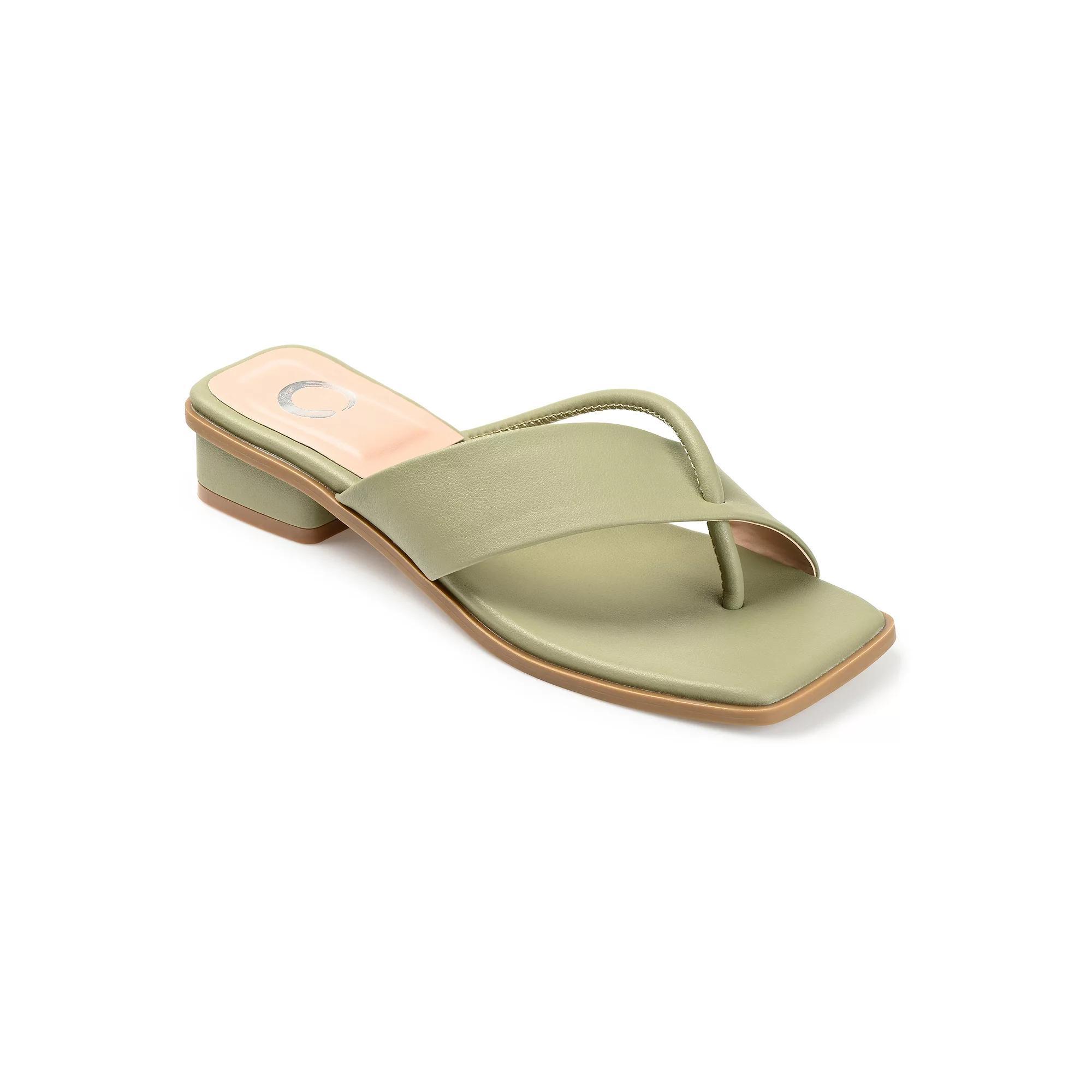 Journee Mina Tru Comfort Foam Womens Heeled Thong Sandals Pink Product Image