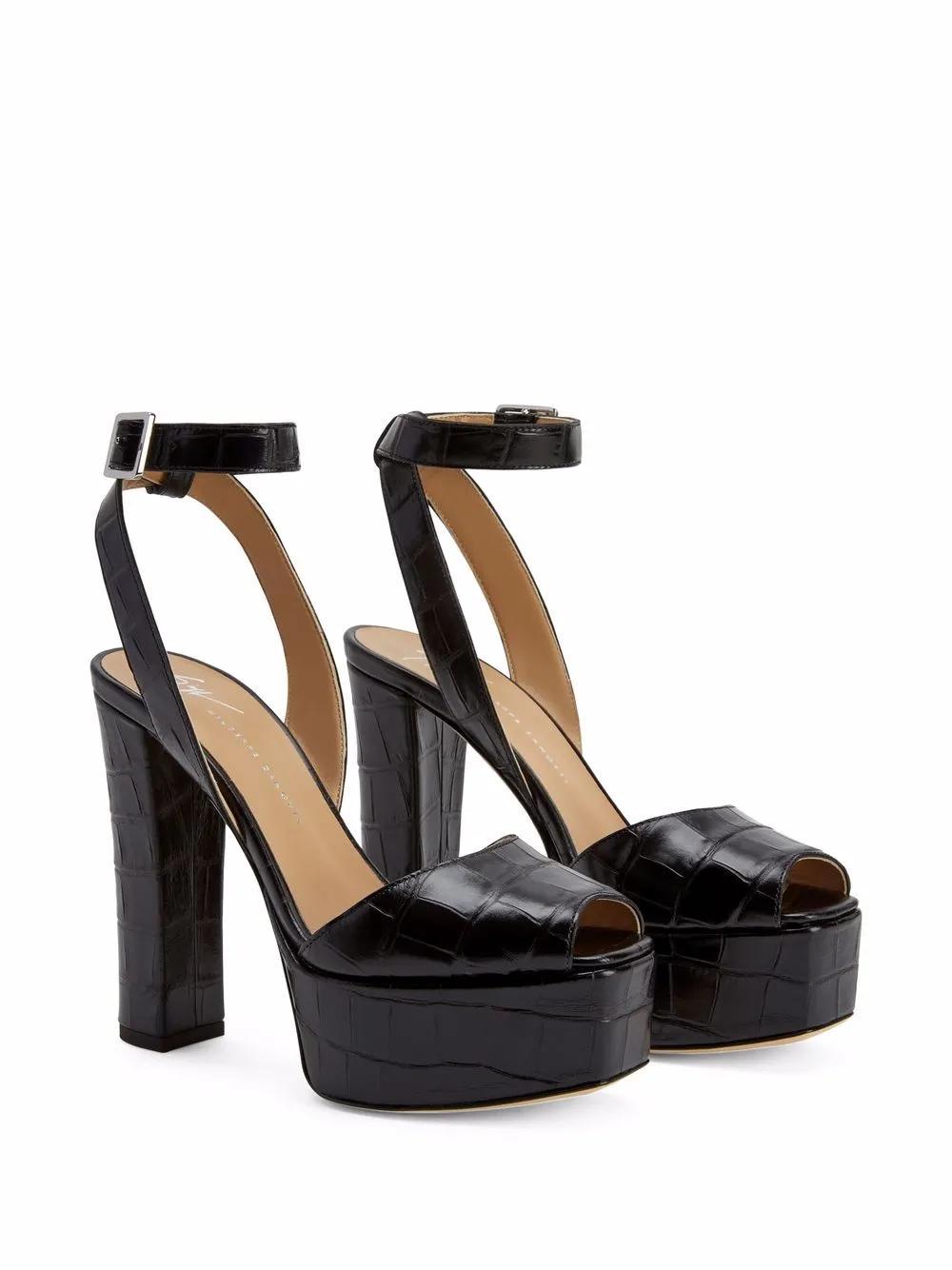 Betty crocodile-effect platform pumps Product Image