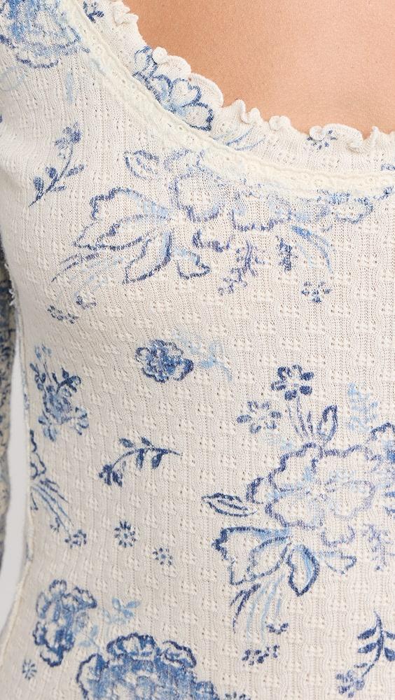 Free People Clover Printed Thermal Tee | Shopbop Product Image
