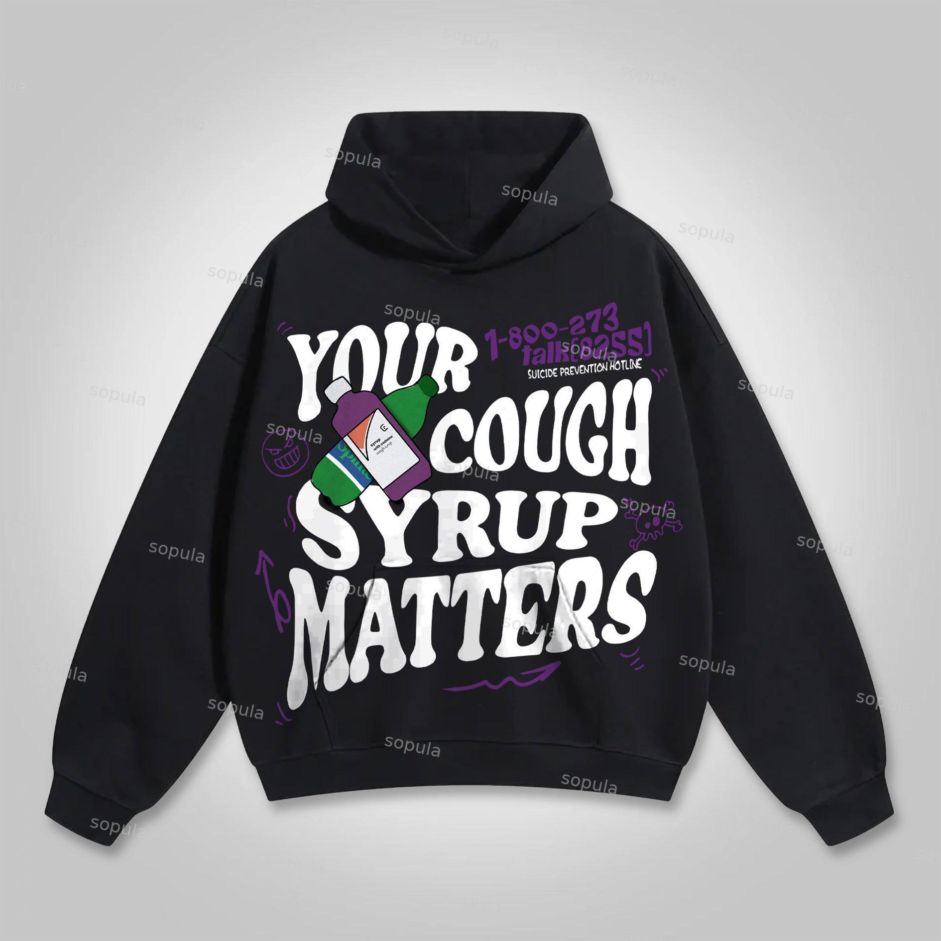 Your Cough Matters Print Graphic Hoodie Product Image