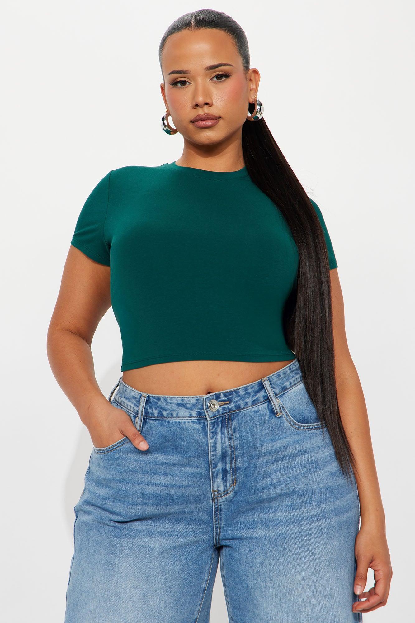 Robin Crop Top - Hunter Green Product Image