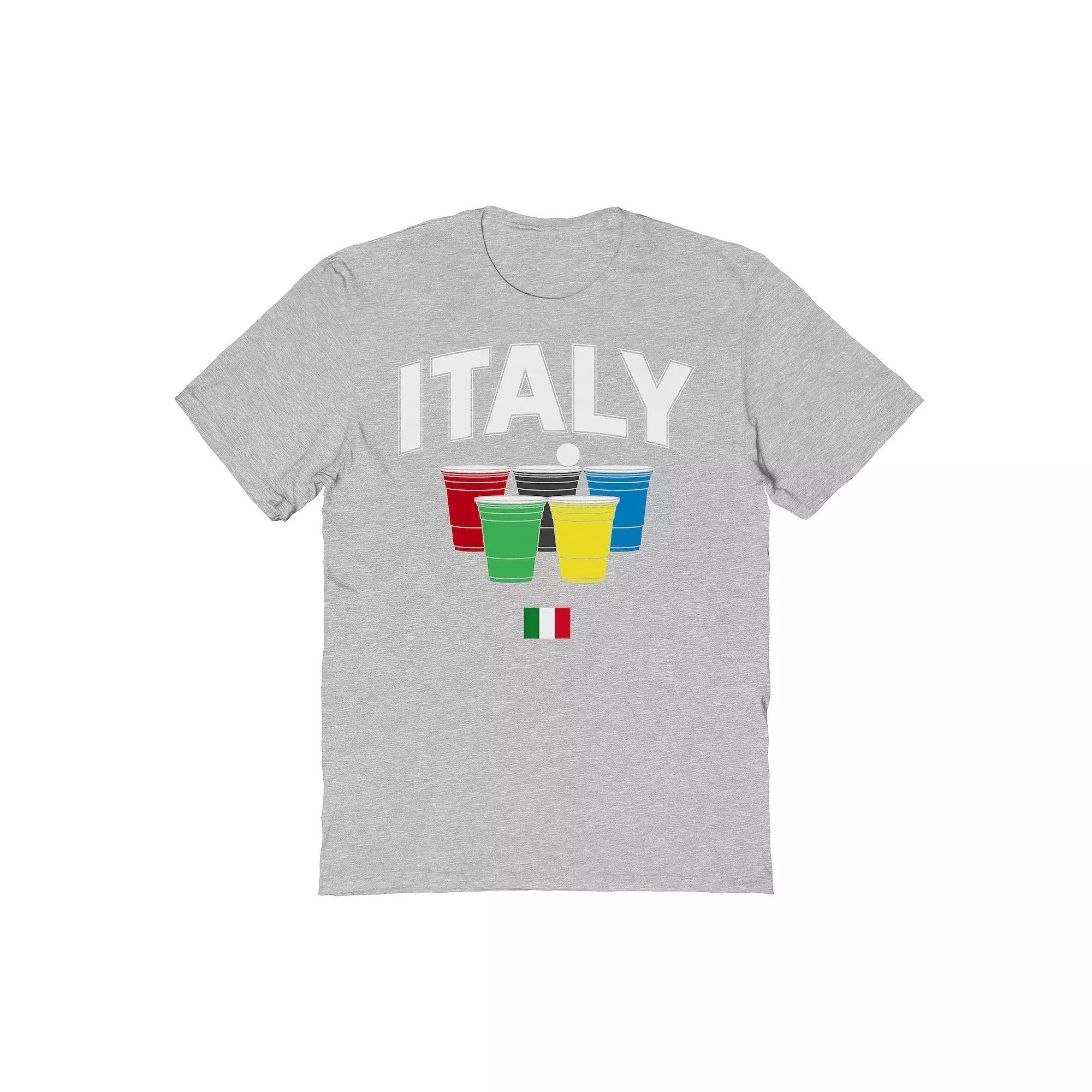 Men's Italy Solo Cups Graphic Tee, Size: Large, Sport Gray Product Image