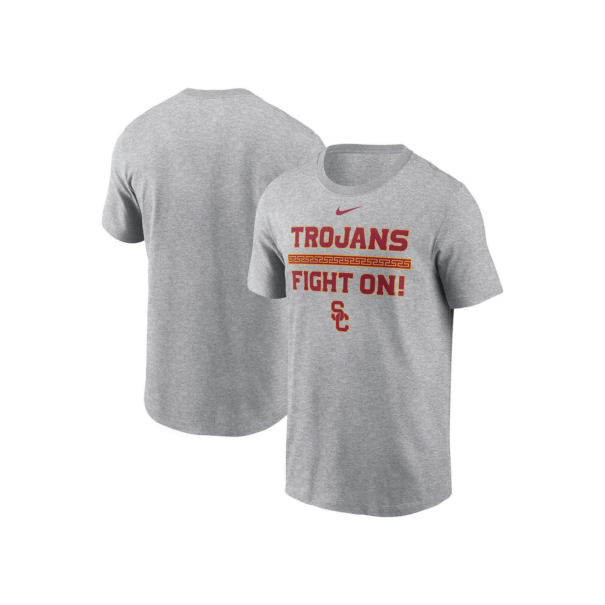 Men's Nike Heather Gray USC Trojans DNA Lockup T-Shirt, Size: Medium, Grey Product Image