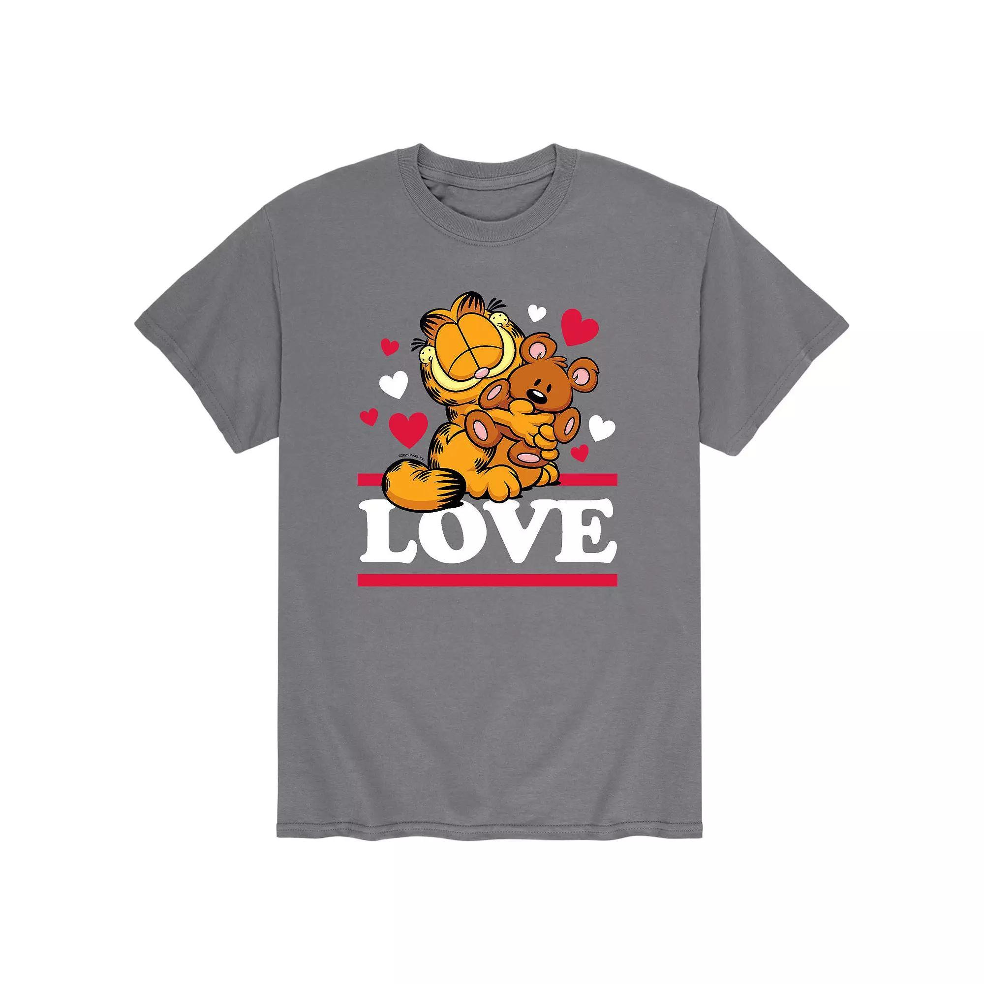 Mens Garfield Love Garfield Tee Grey Product Image