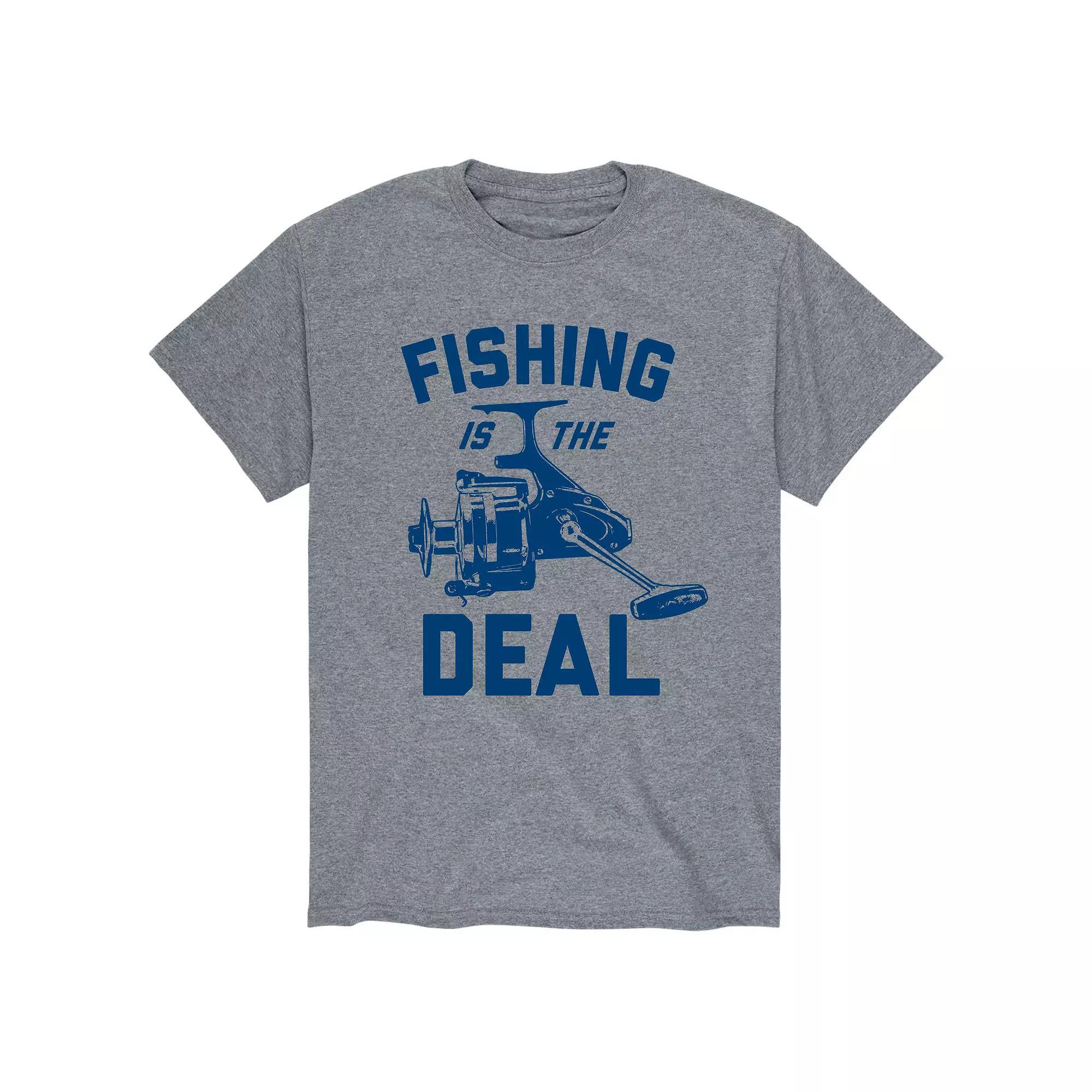 Mens Fishing Real Deal Tee Athletic Grey Product Image