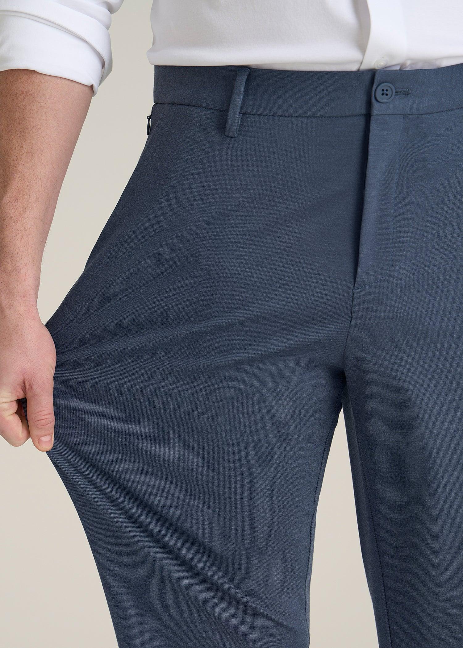 Flex Tech Suit Pants for Tall Men in Medium Blue Nailhead Product Image