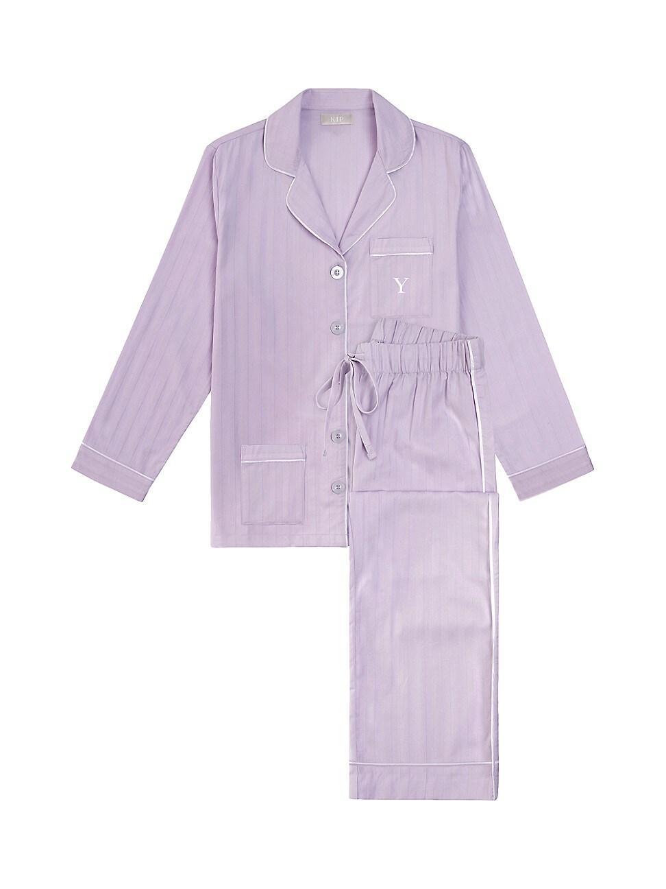 Womens Monogrammed Premium Cotton Collection Pajama Set Product Image