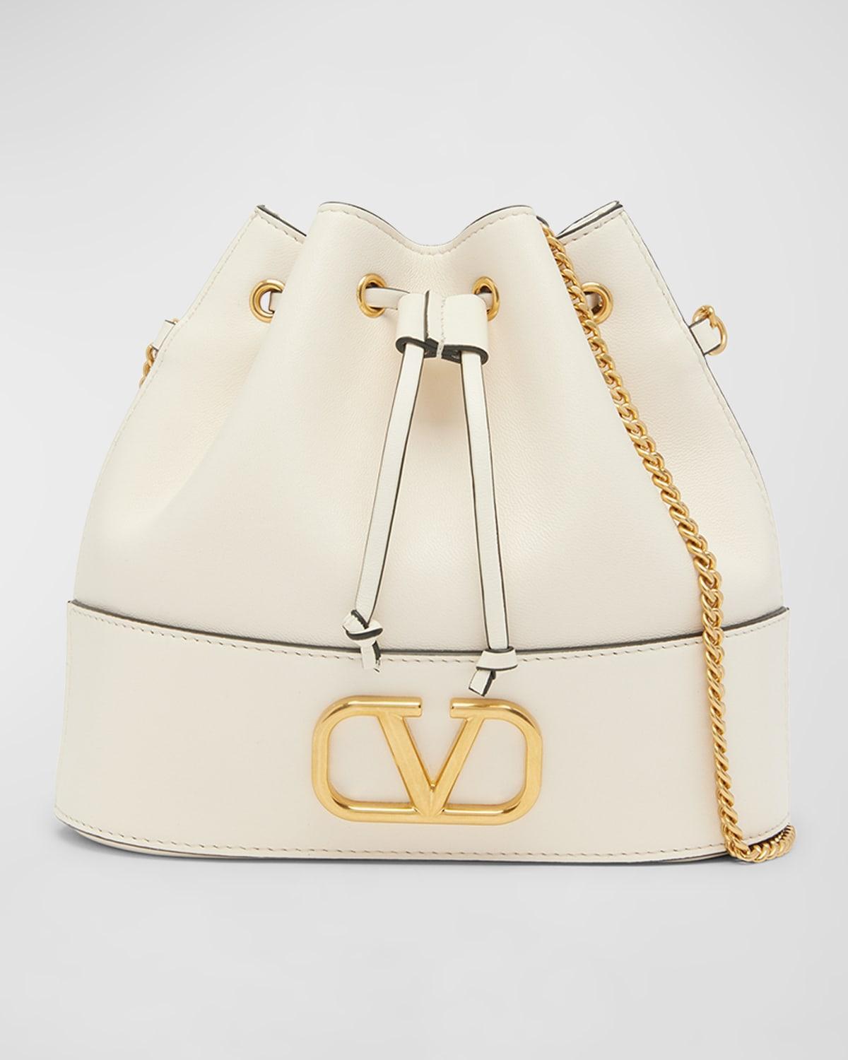 VLOGO Drawstring Leather Chain Bucket Bag Product Image