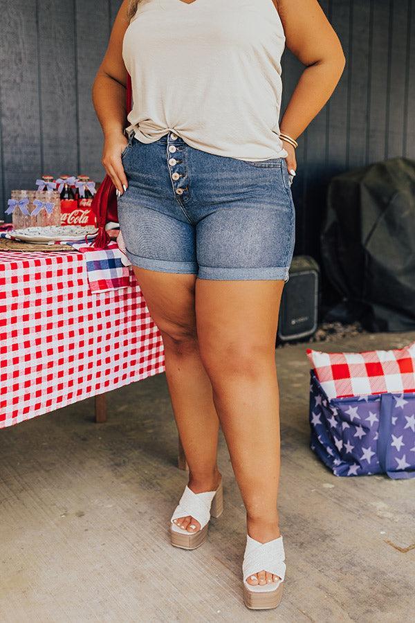 American Dream High Waist Shorts Curves Product Image