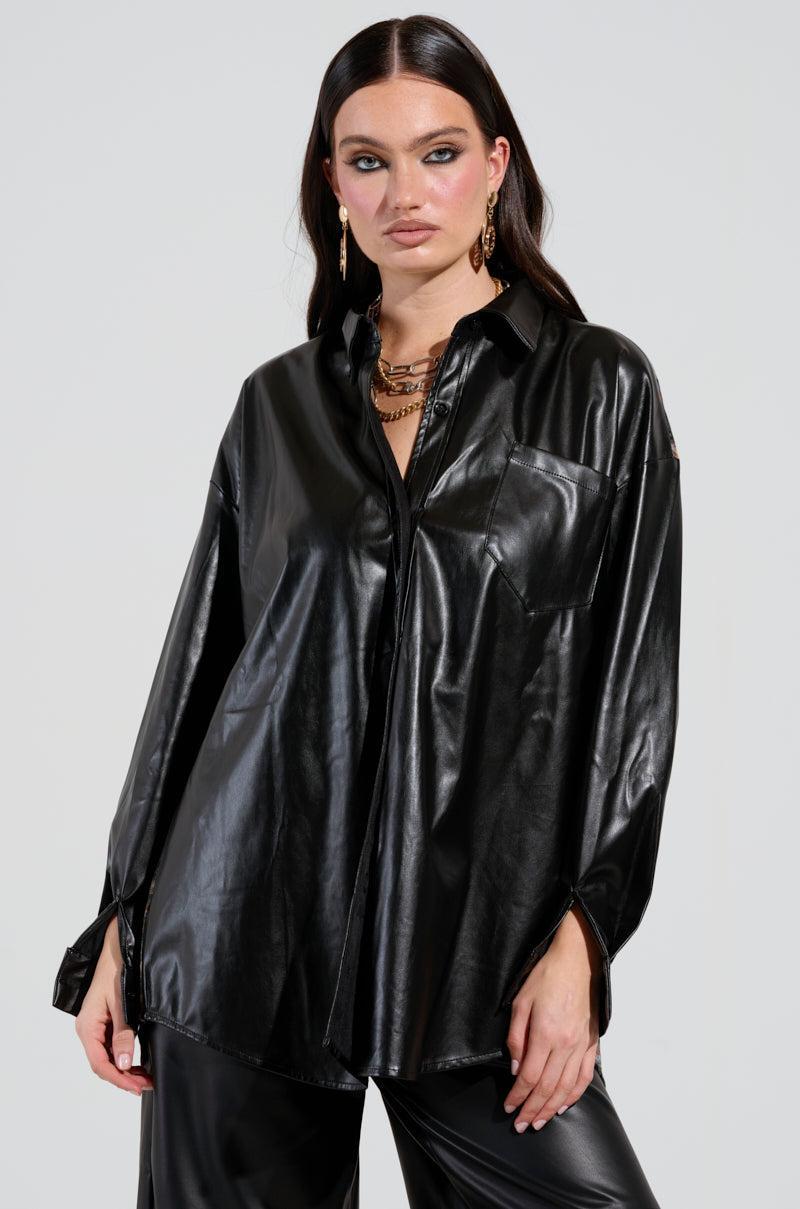 LANA BUTTON DOWN MULTI FUNCTION BLOUSE Product Image