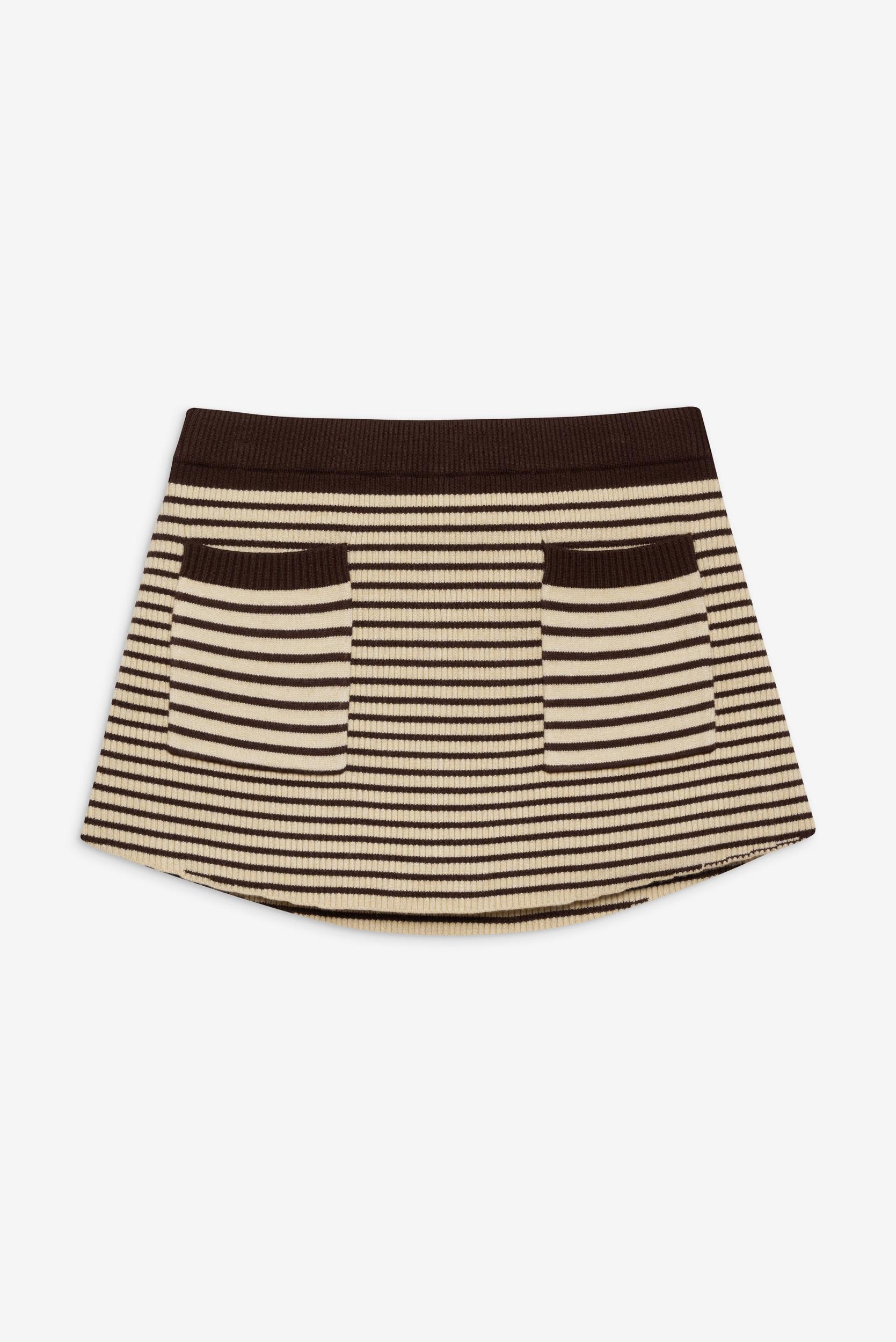 Mila Knit Mini Skort - 70s Stripe Product Image