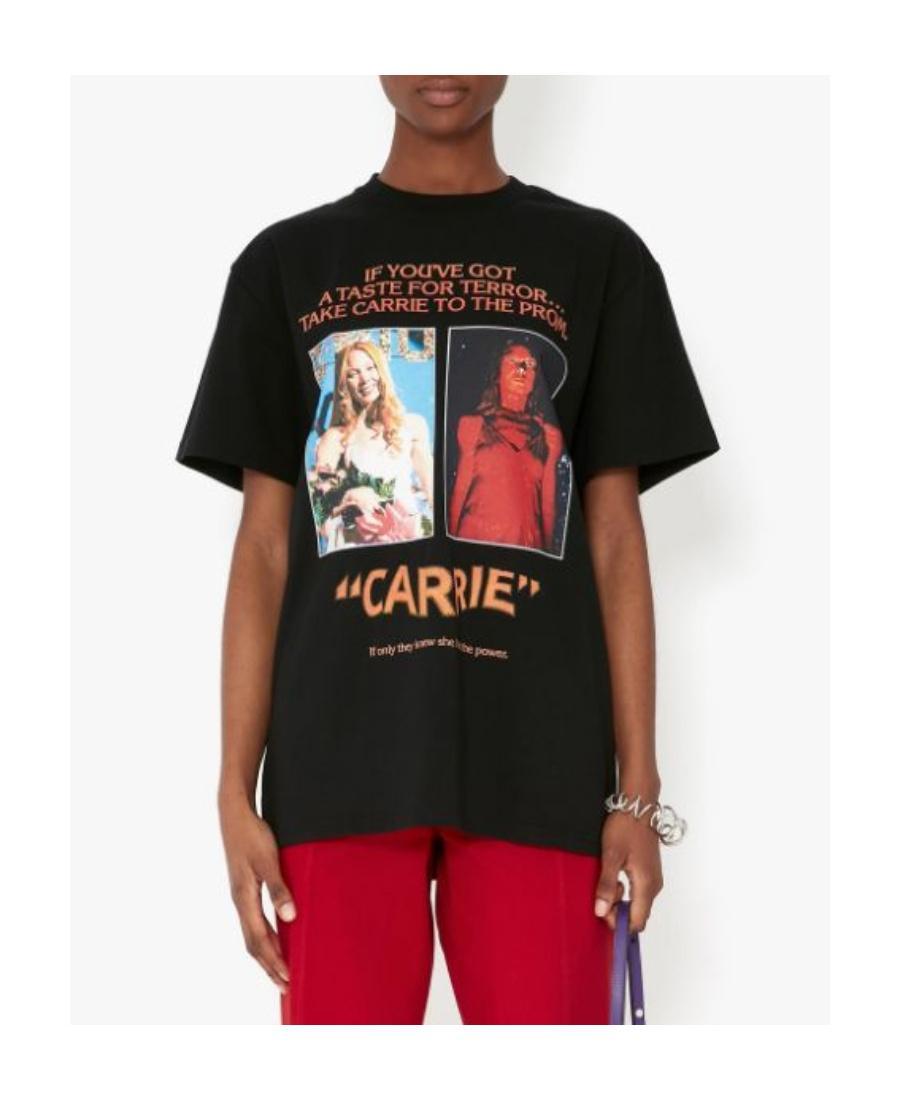 JW ANDERSON Carrie Poster-print T-shirt In Black Product Image
