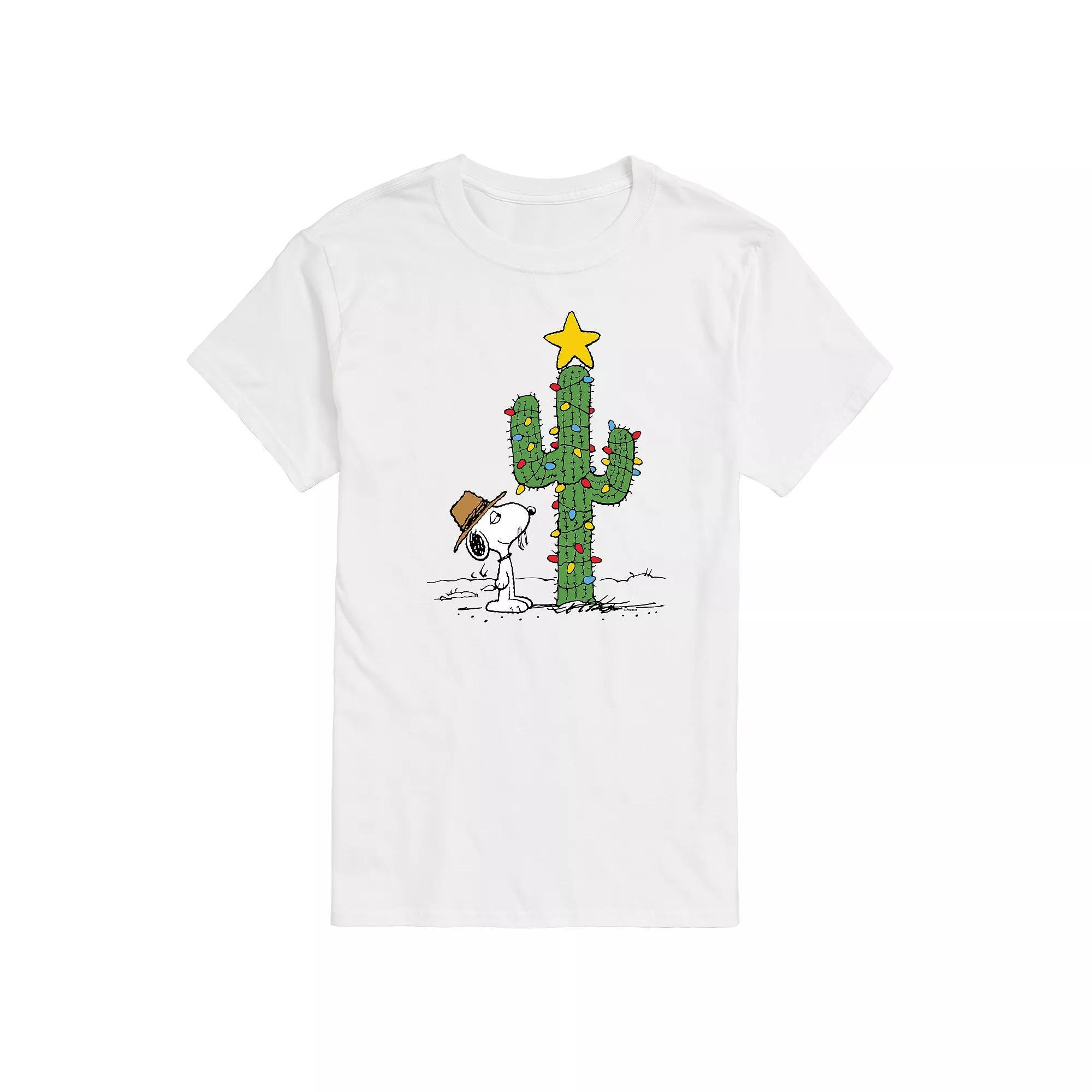 Big & Tall Peanuts Spike Joe Cactus Christmas Graphic Tee, Mens Product Image