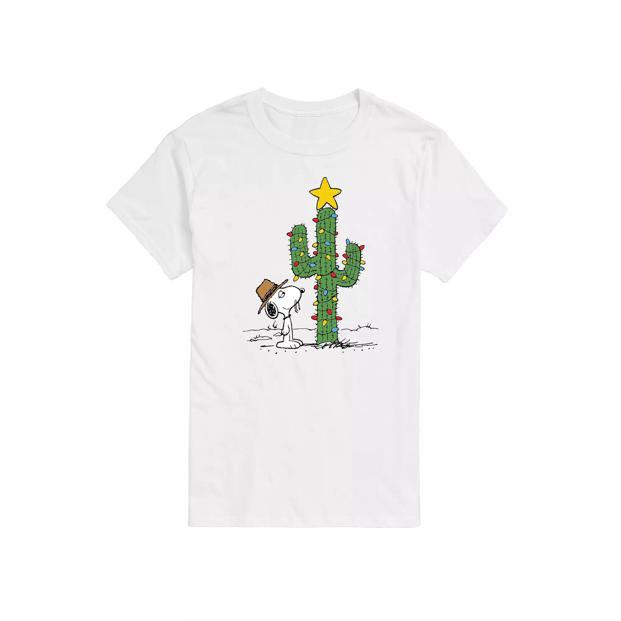 Big & Tall Peanuts Spike Joe Cactus Christmas Graphic Tee, Mens Product Image