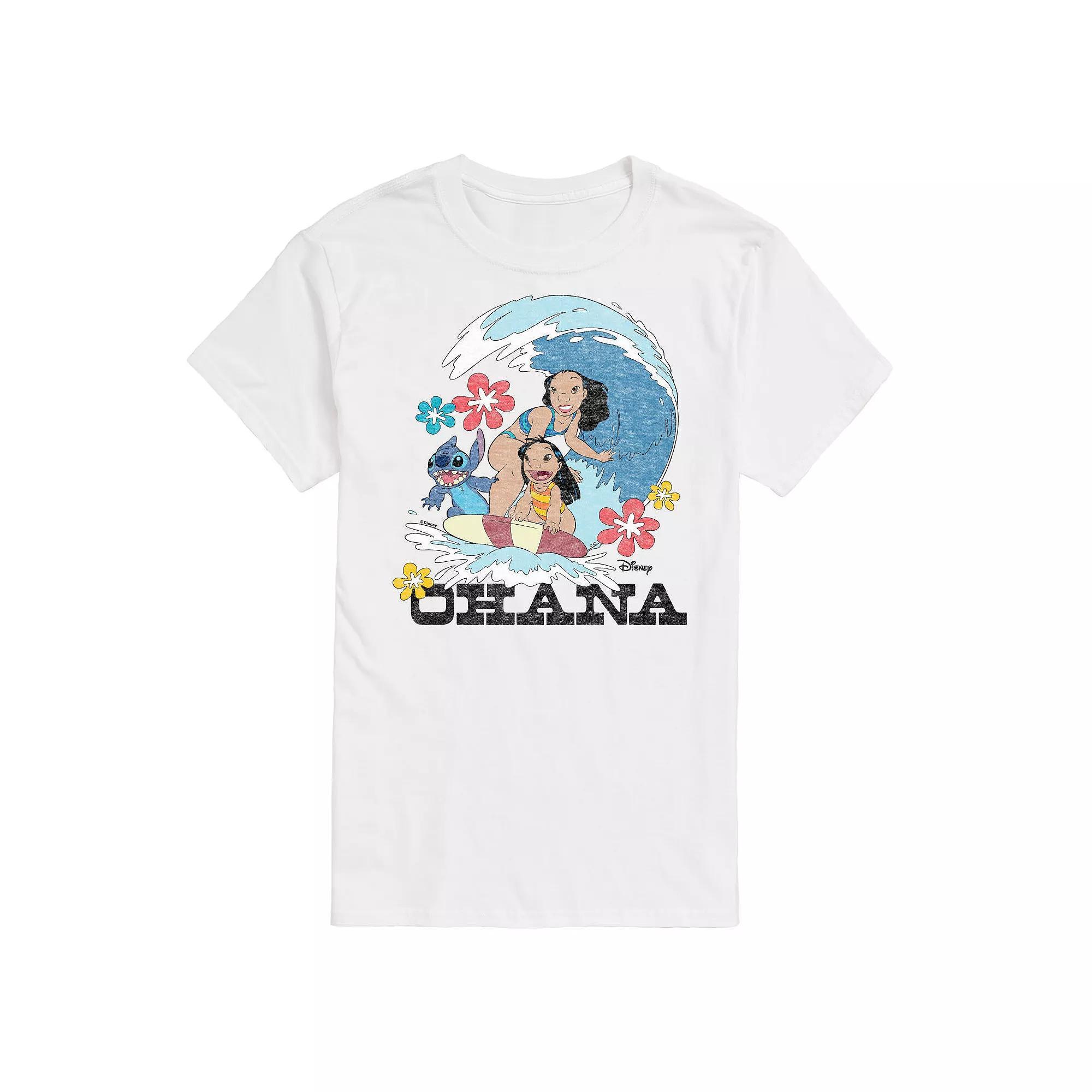 Disneys Lilo & Stitch Big & Tall Ohana Surfing Graphic Tee, Mens Product Image
