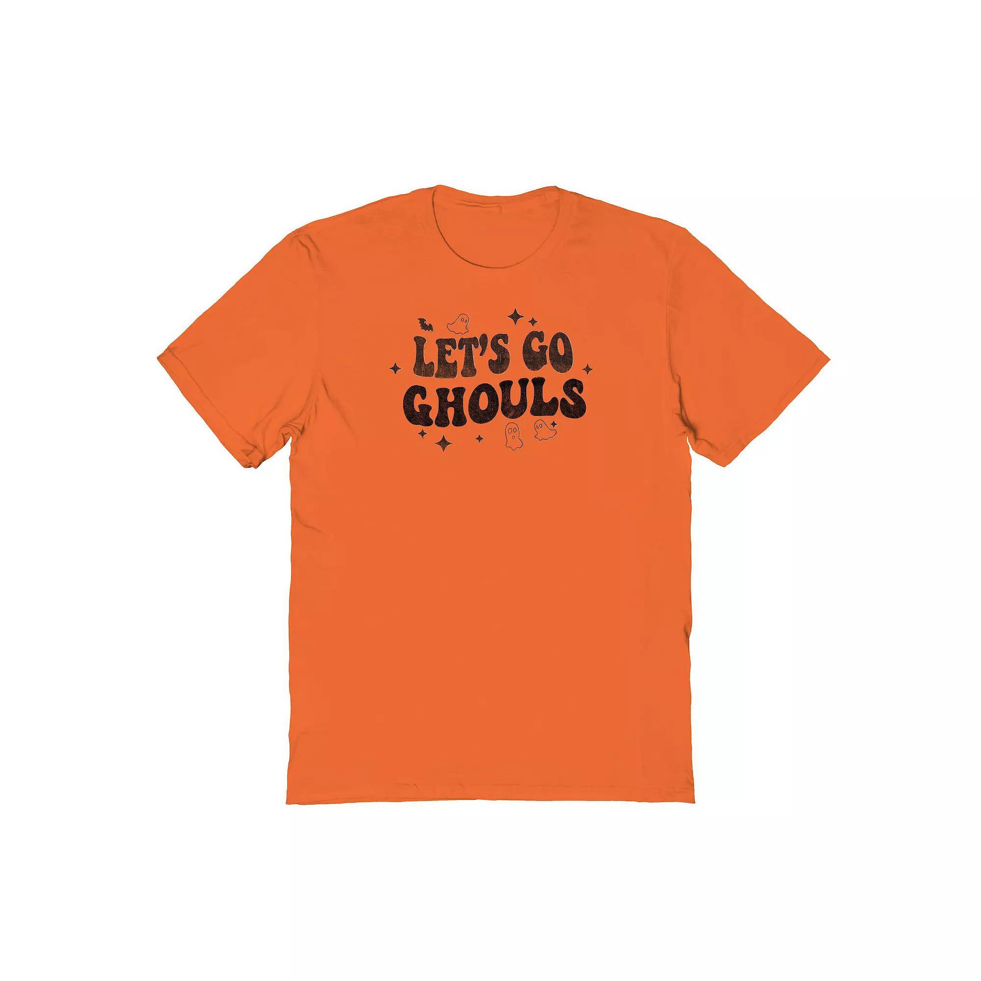 Men's Let's Go Ghouls Halloween Graphic Tee, Size: Small, Orange Product Image