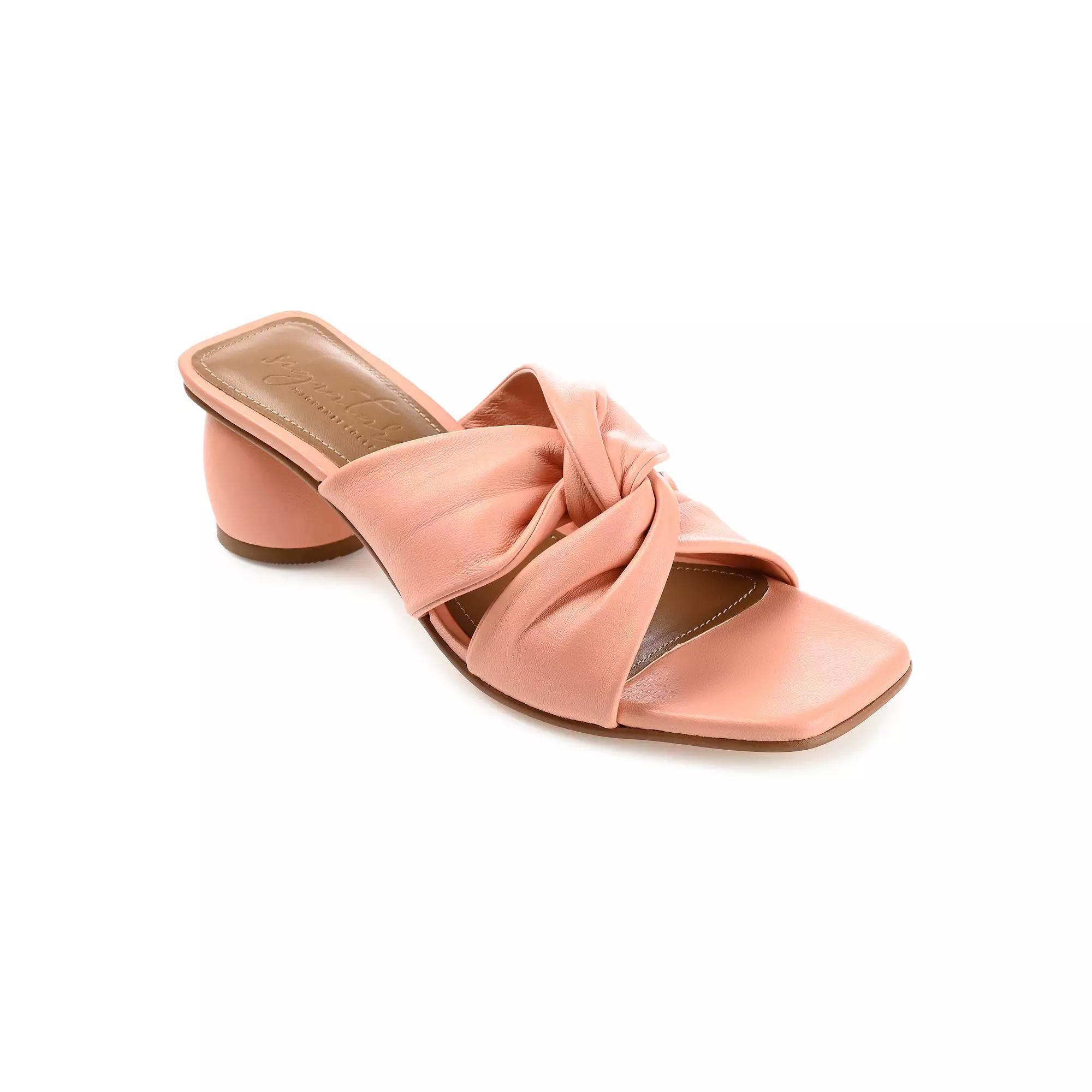 Journee Women's Genuine Leather Tru Comfort Foam Charlize Heels, Size: 7.5, Pink Product Image
