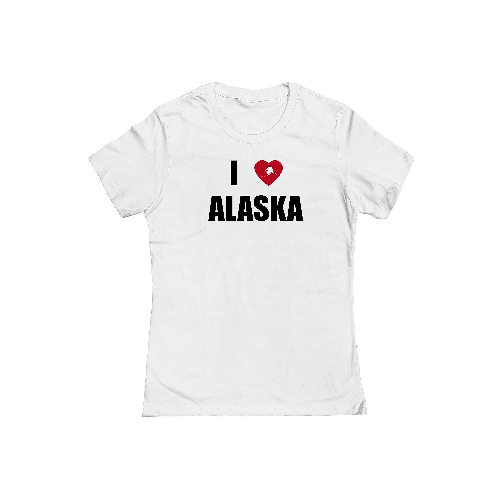 Junior's I Heart Alaska Graphic Tee, Women's, Size: XXL, White Product Image