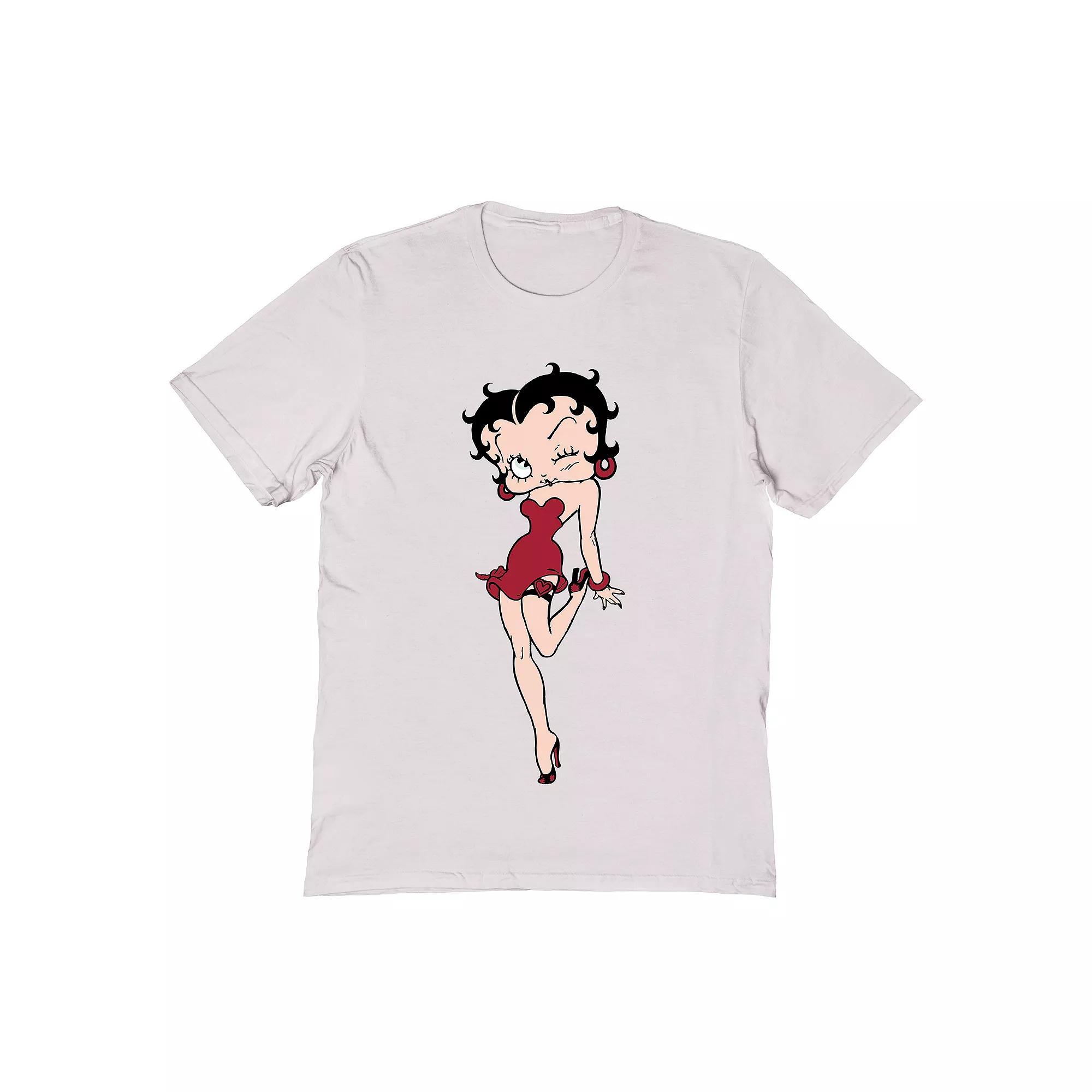 Men's Betty Boop T-Shirt, Size: XL, Ice Grey Product Image