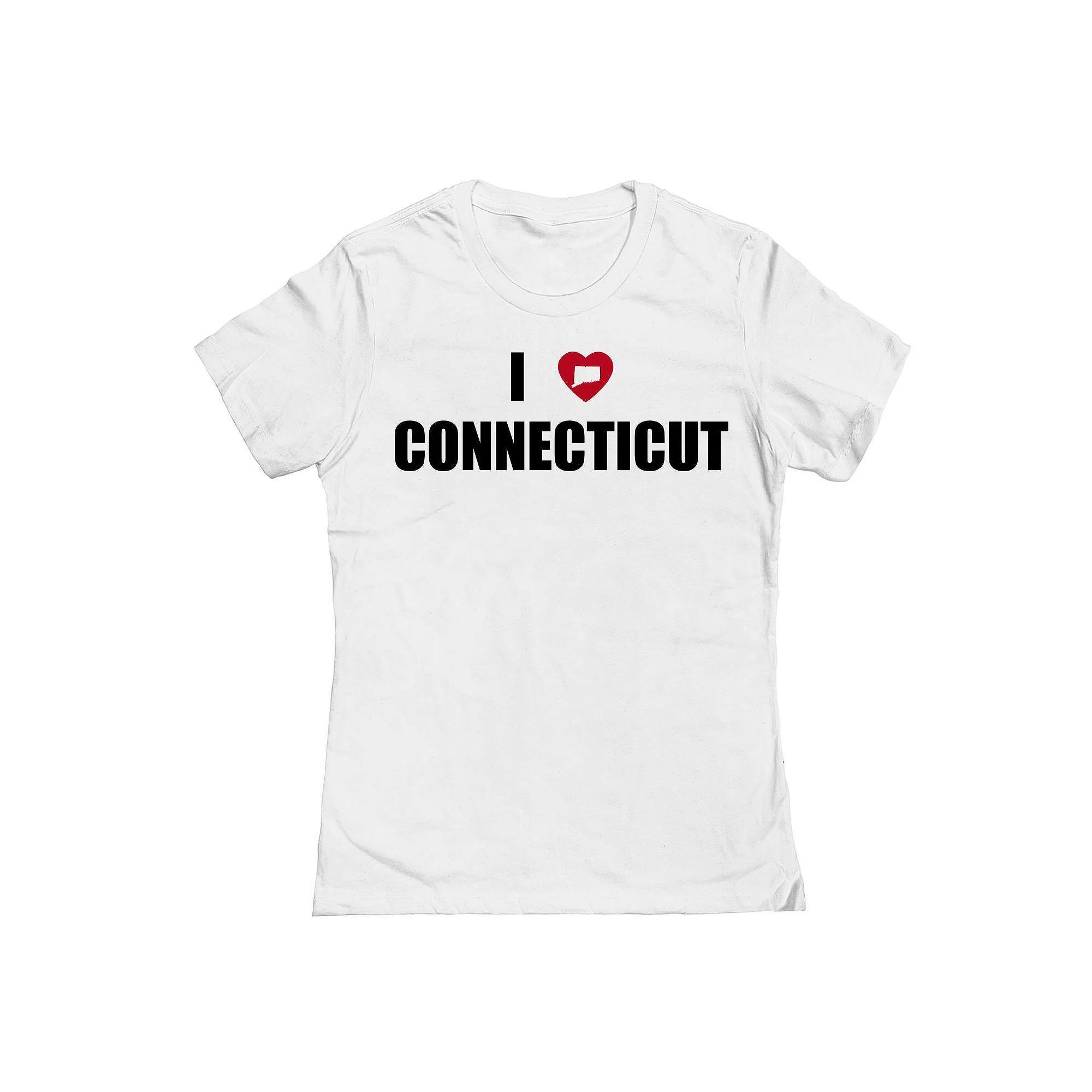 Junior's I Heart Connecticut Graphic Tee, Women's, Size: Large, Black Product Image