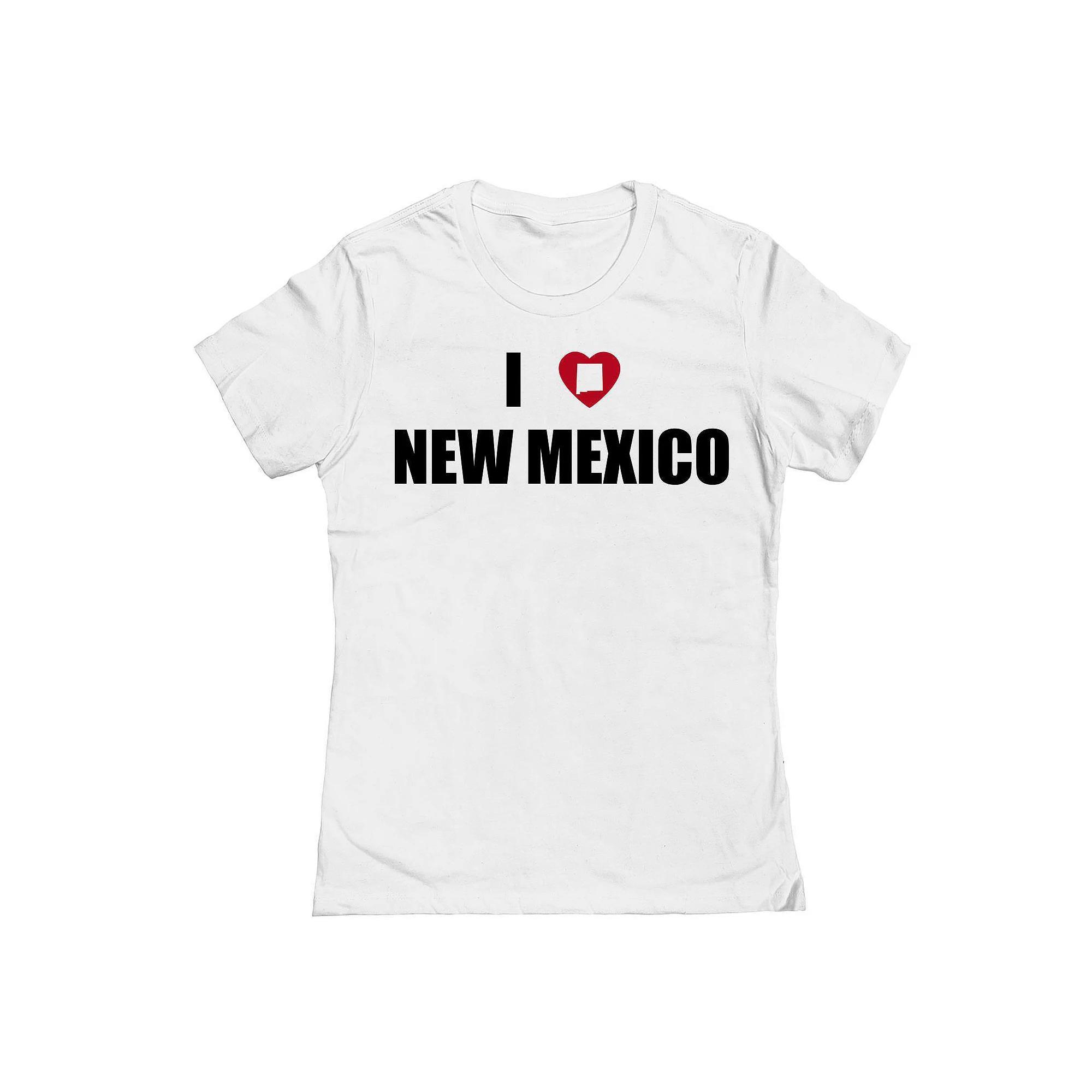 Junior's I Heart New Mexico Graphic Tee, Women's, Size: XXL, White Product Image