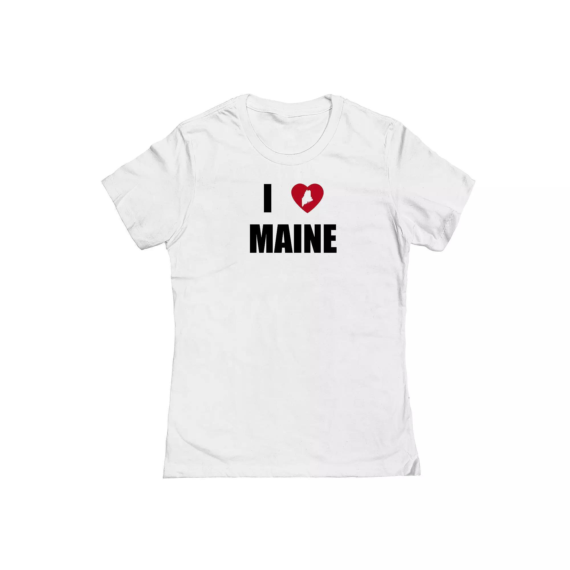 Juniors I Heart Maine Graphic Tee, Womens Product Image