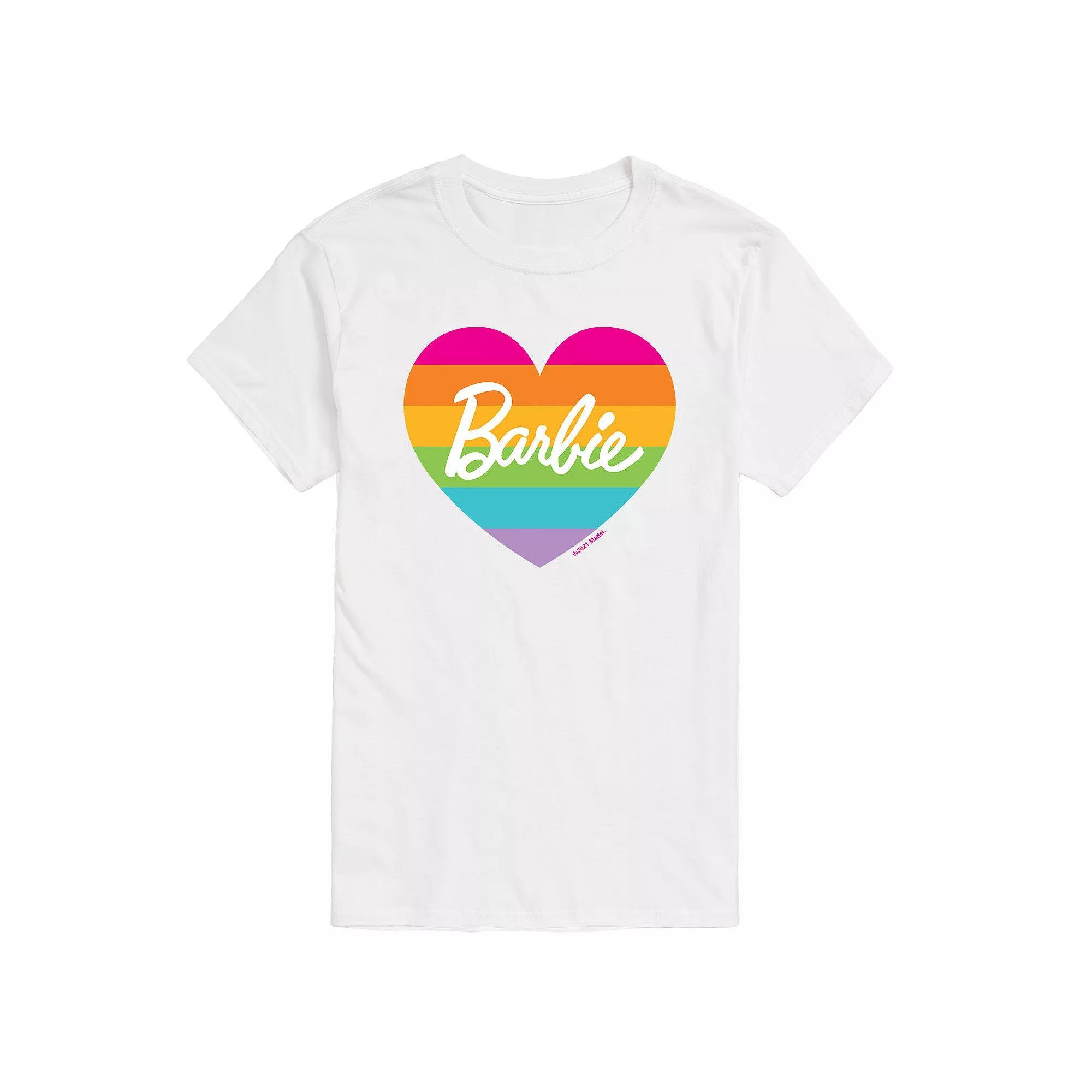 Big & Tall Barbie Pride Rainbow Graphic Tee, Mens Product Image