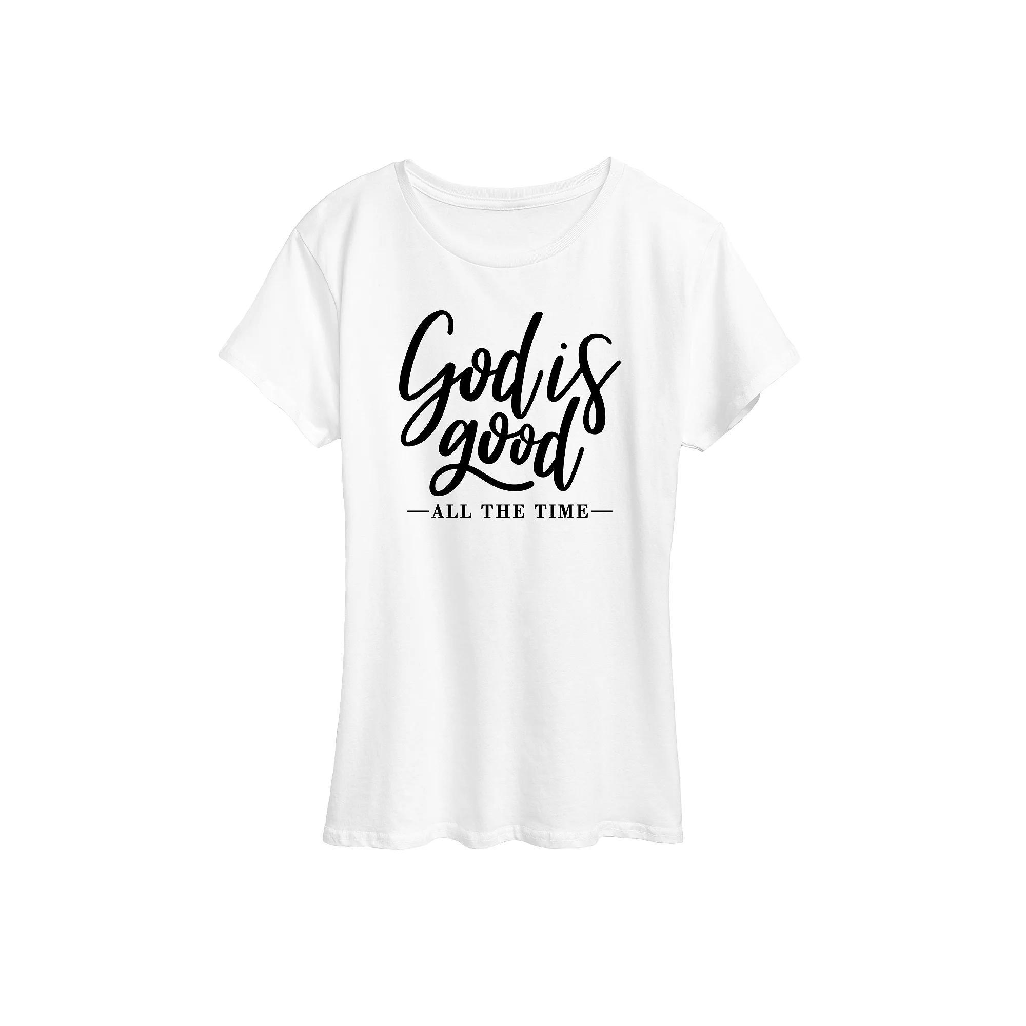 Womens God Is Good All The Time Graphic Tee, Girls Product Image