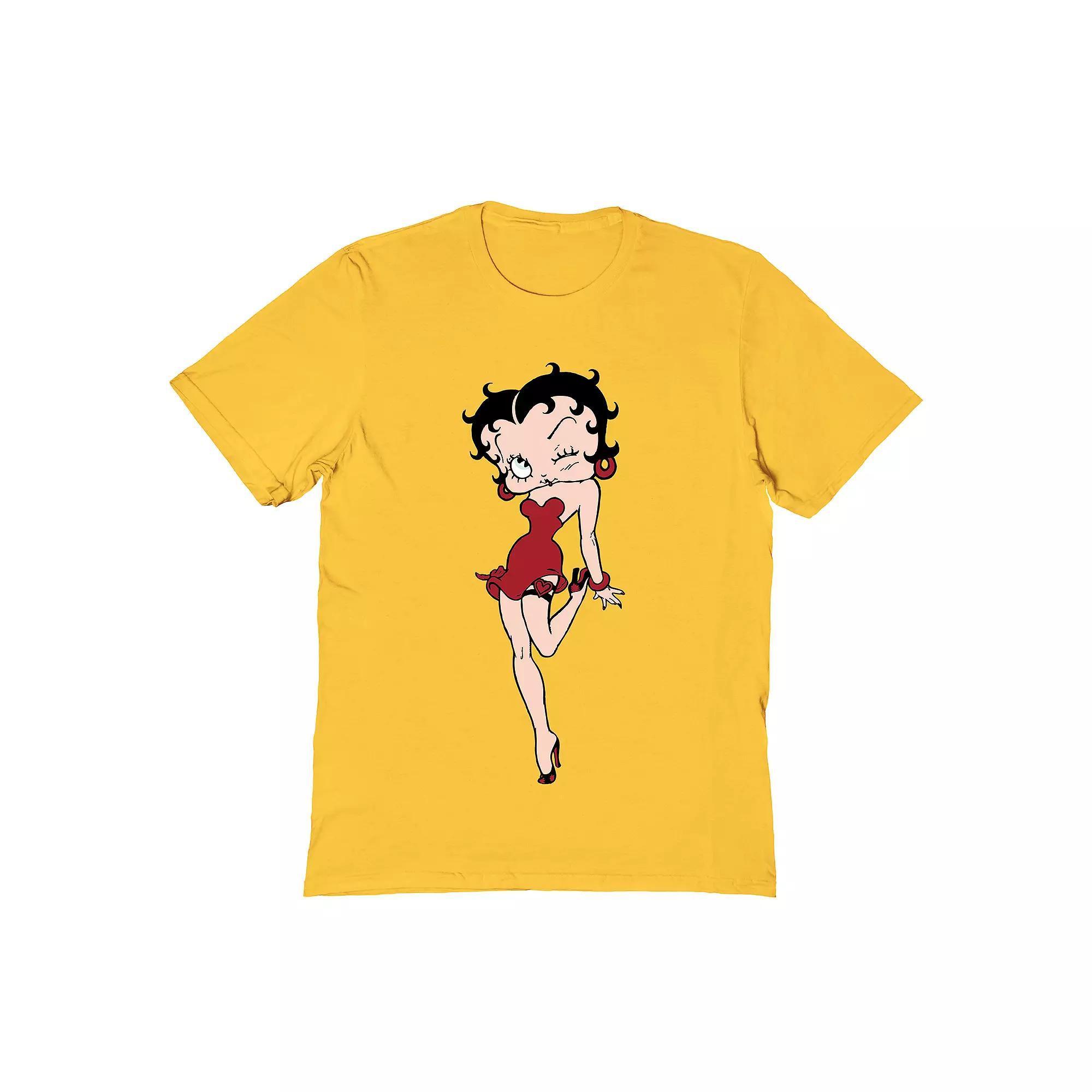 Men's Betty Boop T-Shirt, Size: XL, Ice Grey Product Image