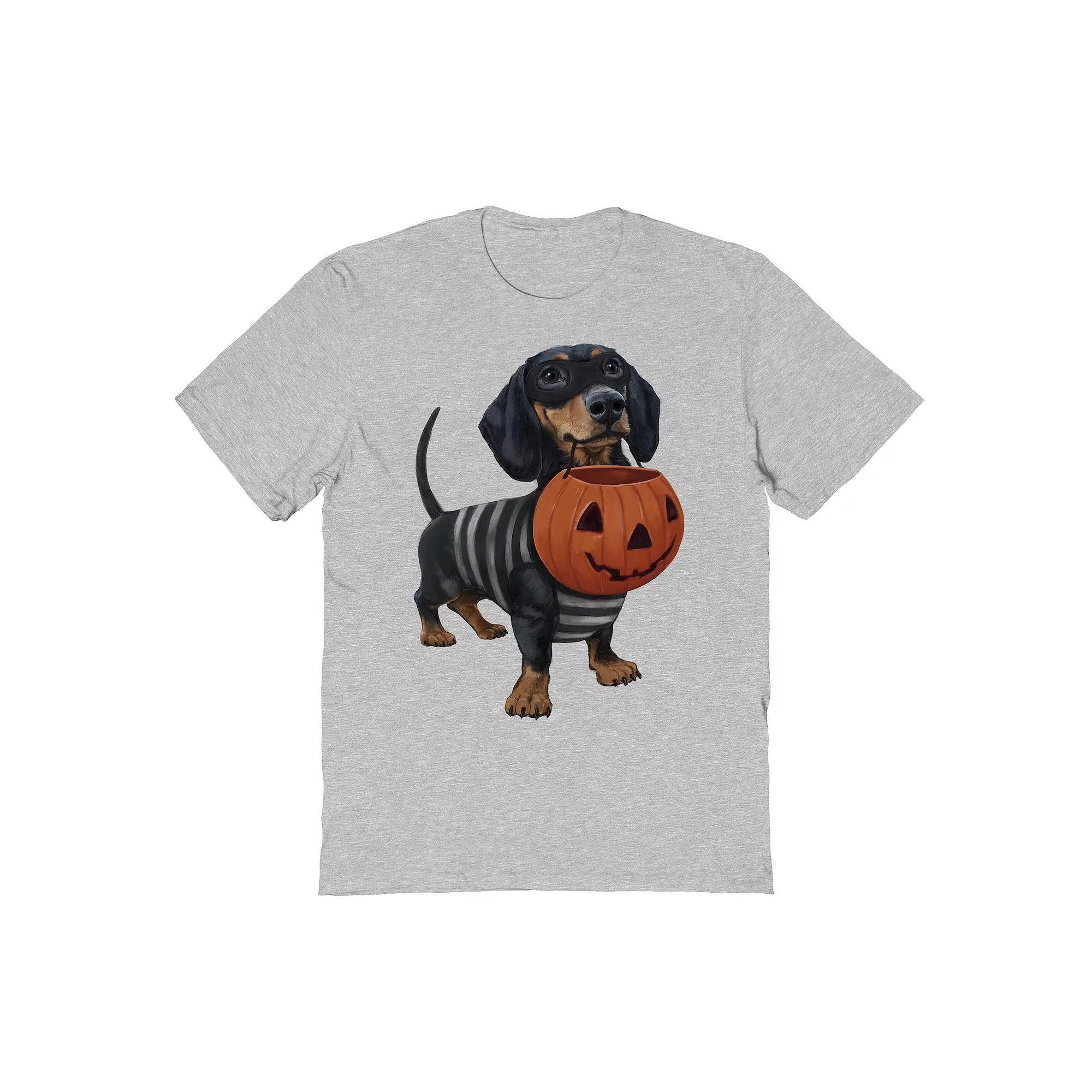 Men's Happy Halloweenie Halloween Graphic Tee, Size: Small, Sport Gray Product Image