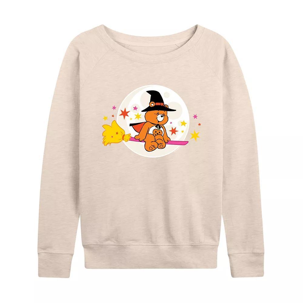 Women's Care Bears Halloween Witch French Terry Long Sleeve Tee, Size: XXL, Heather Grey Product Image