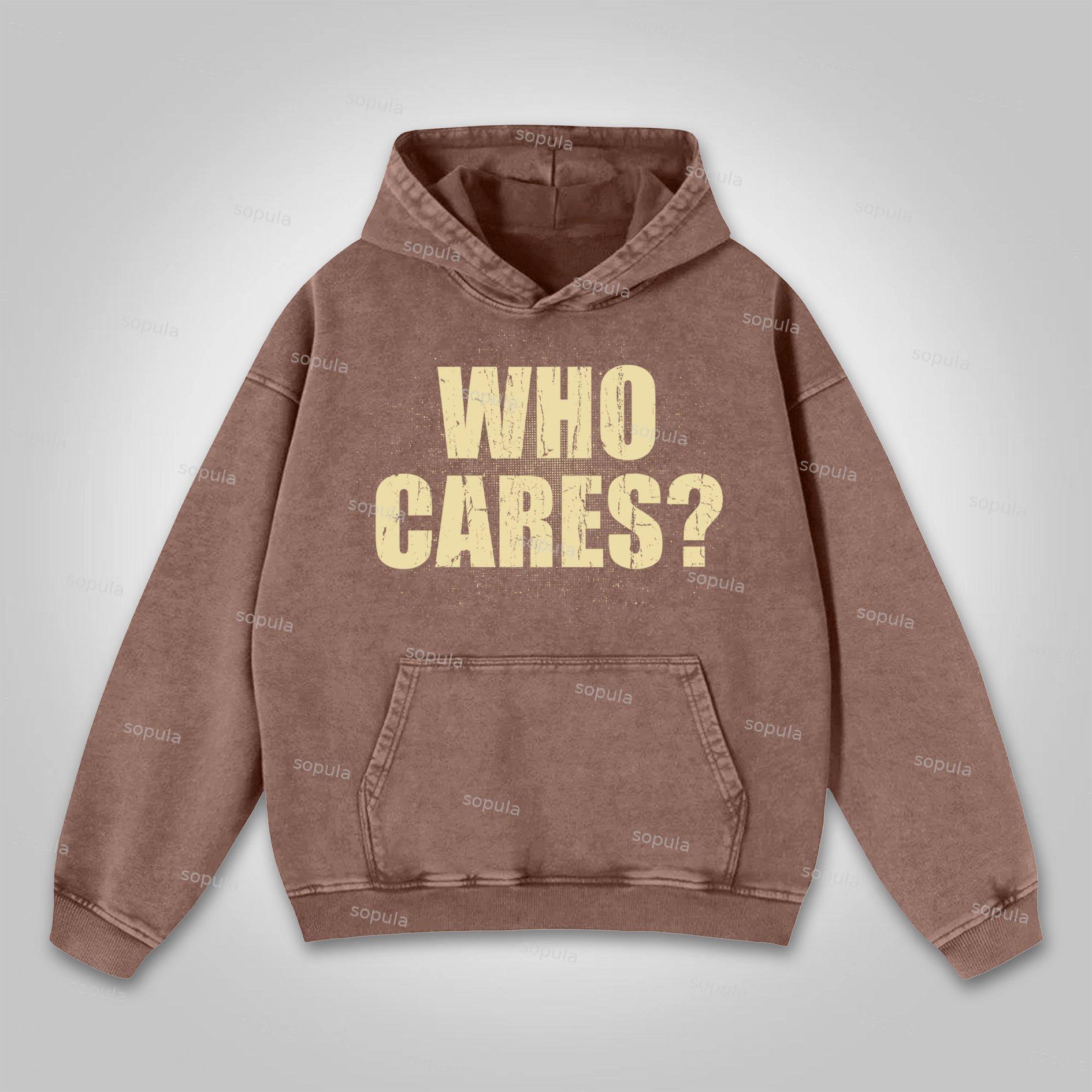 Sopula Who Cares？vintage Outlet Firearms Graphics Washed Distressed Pocket Hoodie Product Image