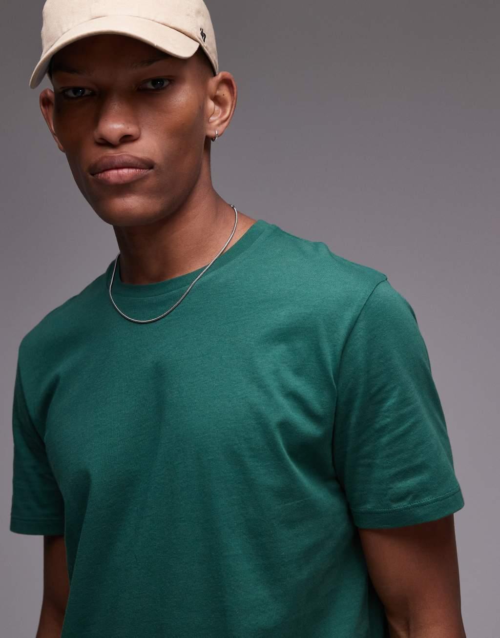 Topman regular fit T-shirt in sporty green Product Image