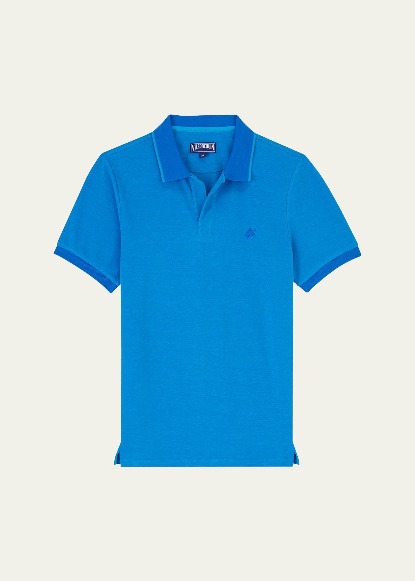 Vilebrequin Men's Changing Color Cotton Pique Polo in Palace at Nordstrom, Size Large Product Image