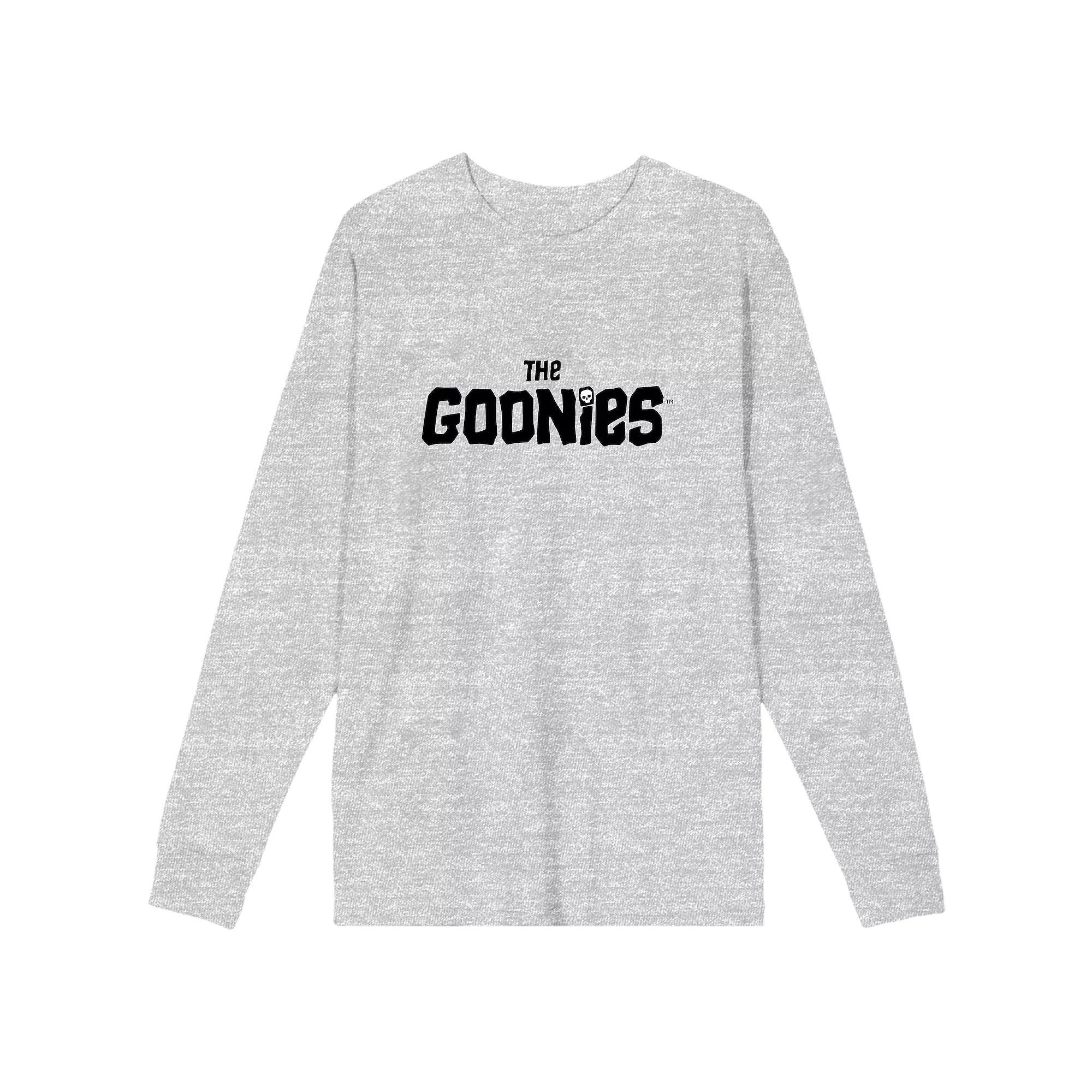 Men's The Goonies Logo Long Sleeve Graphic Tee, Size: Medium, Gray Product Image
