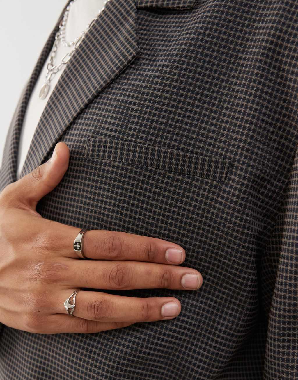 COLLUSION oversized blazer in houndstooth - part of a set Product Image