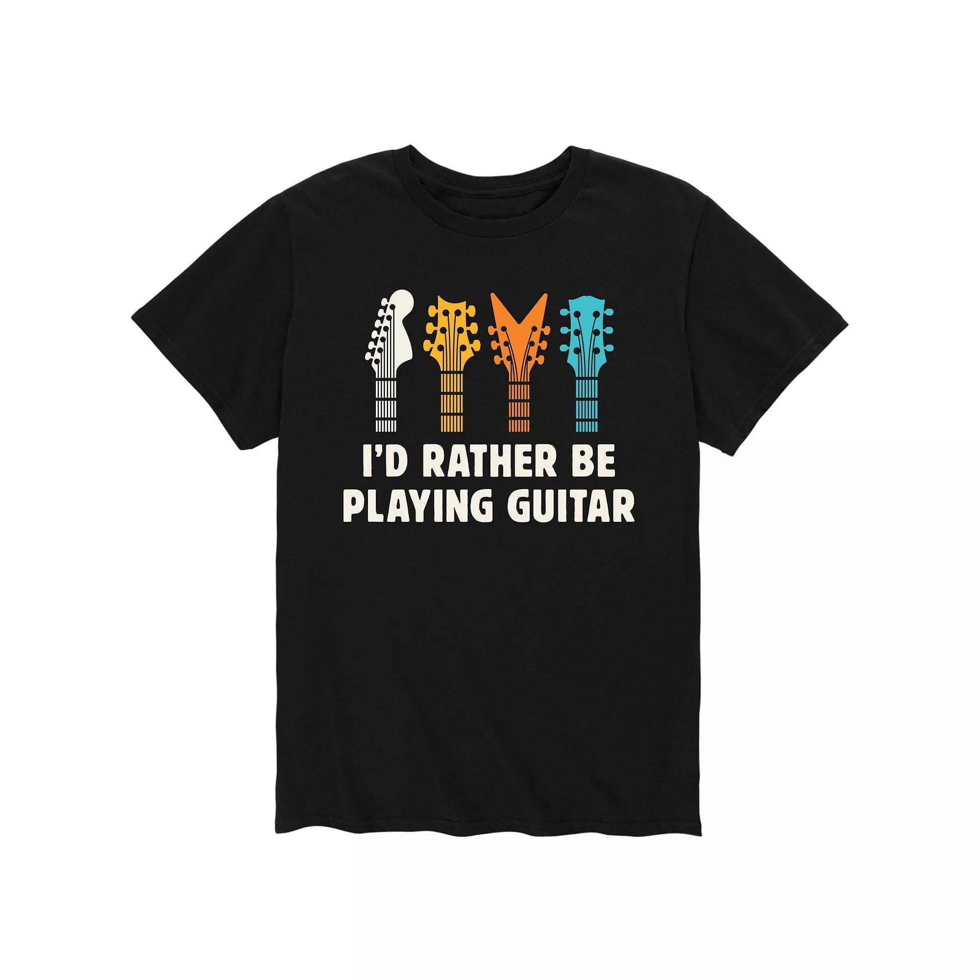 Mens Id Rather Be Playing Guitar Tee Product Image
